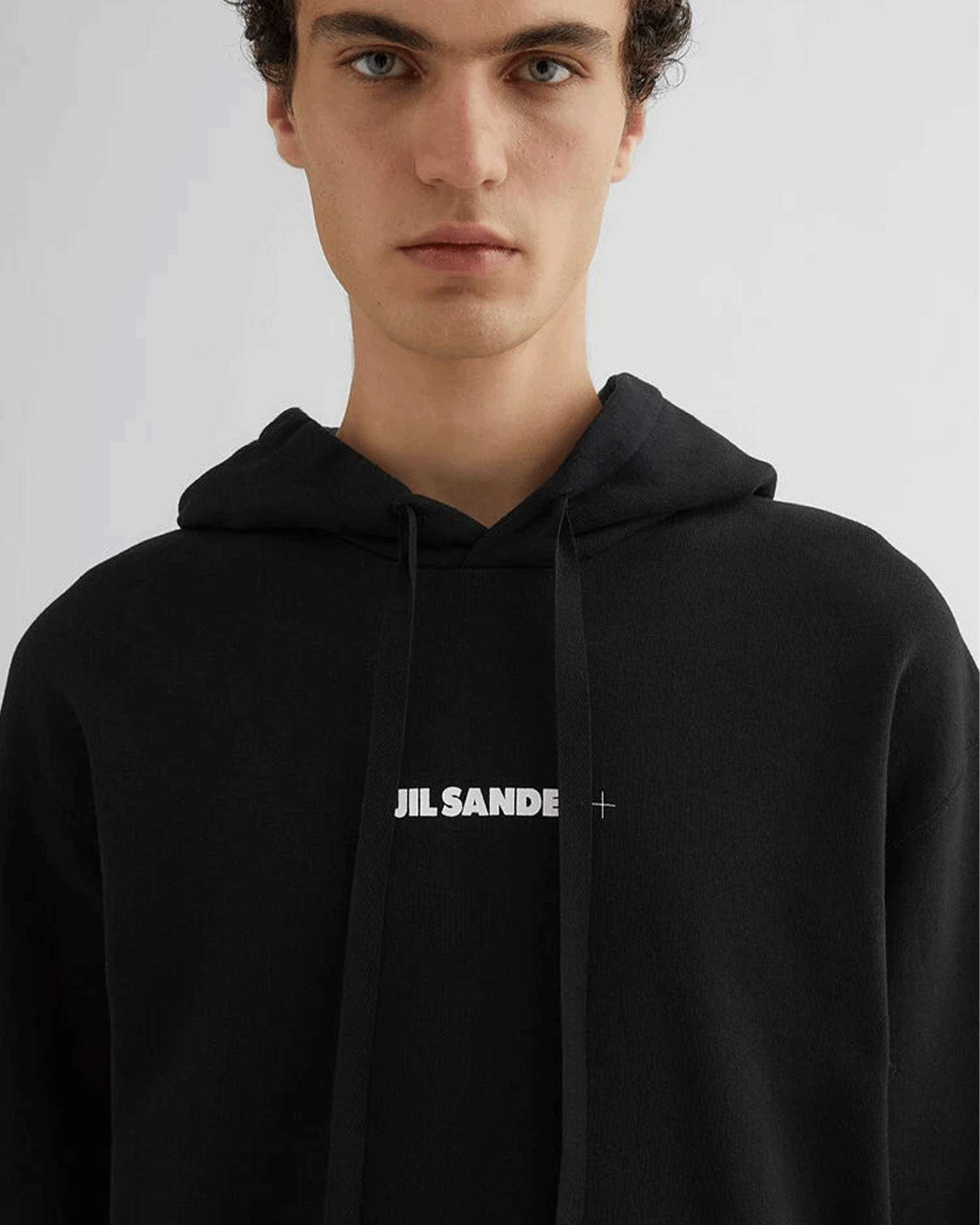 JIL SANDER +・ジルサンダープラス -  SWEATSHIRT W/HOODIE / BLACK