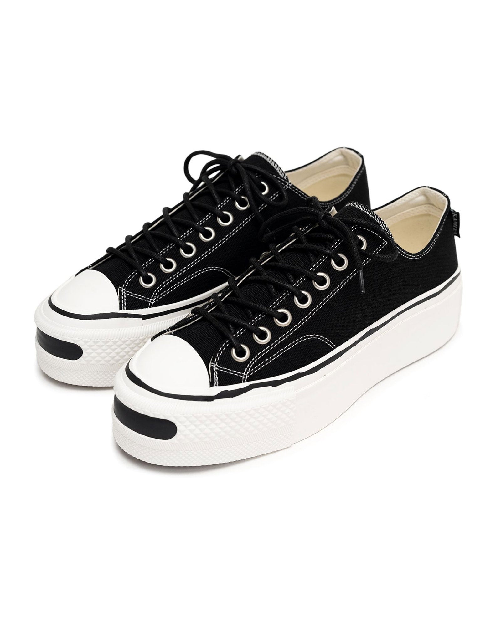 KAMIYA・カミヤ - ローカットスニーカー "JOEY" PLATFORM SNEAKER / BLACK