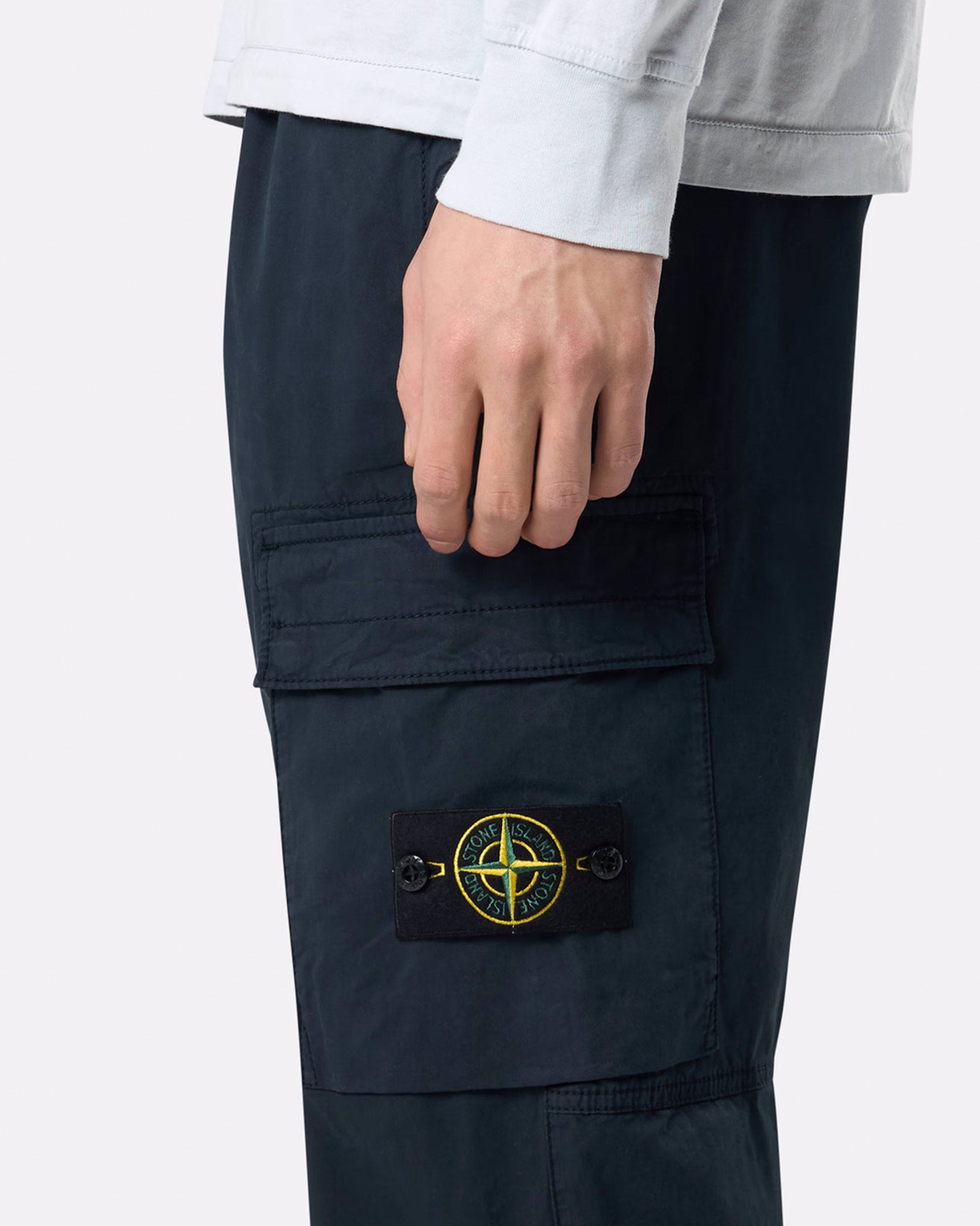 STONE ISLAND・ストーンアイランド - カーゴパンツ SUPIMA® COTTON TWILL STRETCH-TC TROUSERS / NAVY BLUE