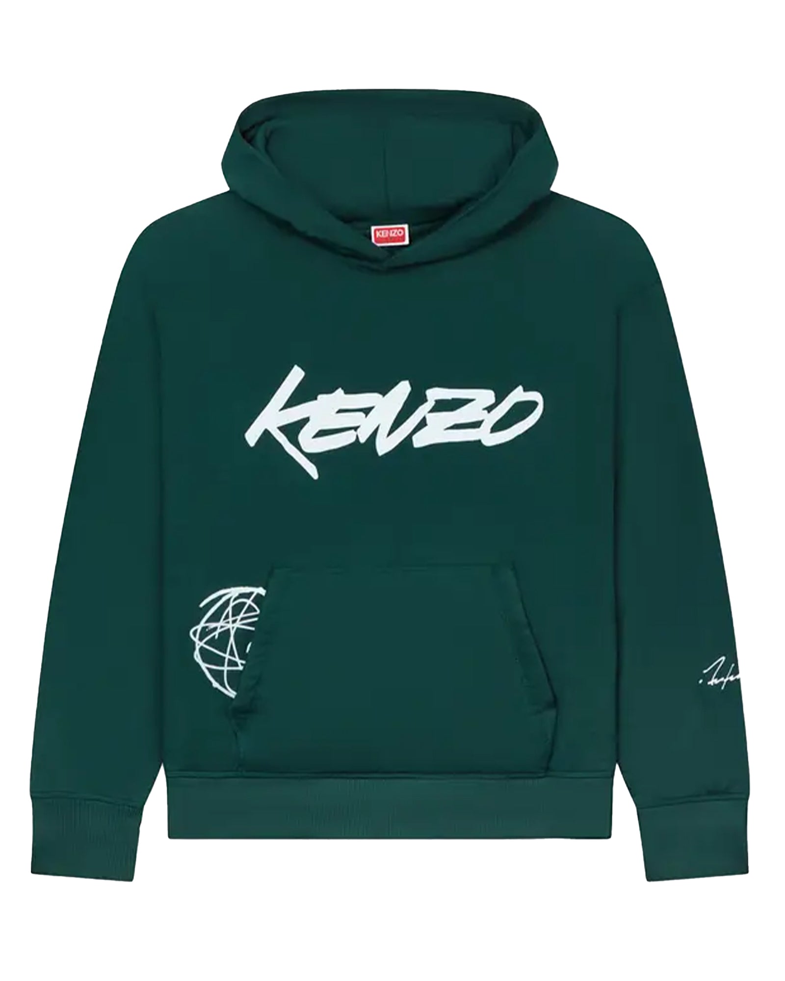 'KENZO x FUTURA 2000'  PADDED HOODIE / GREEN