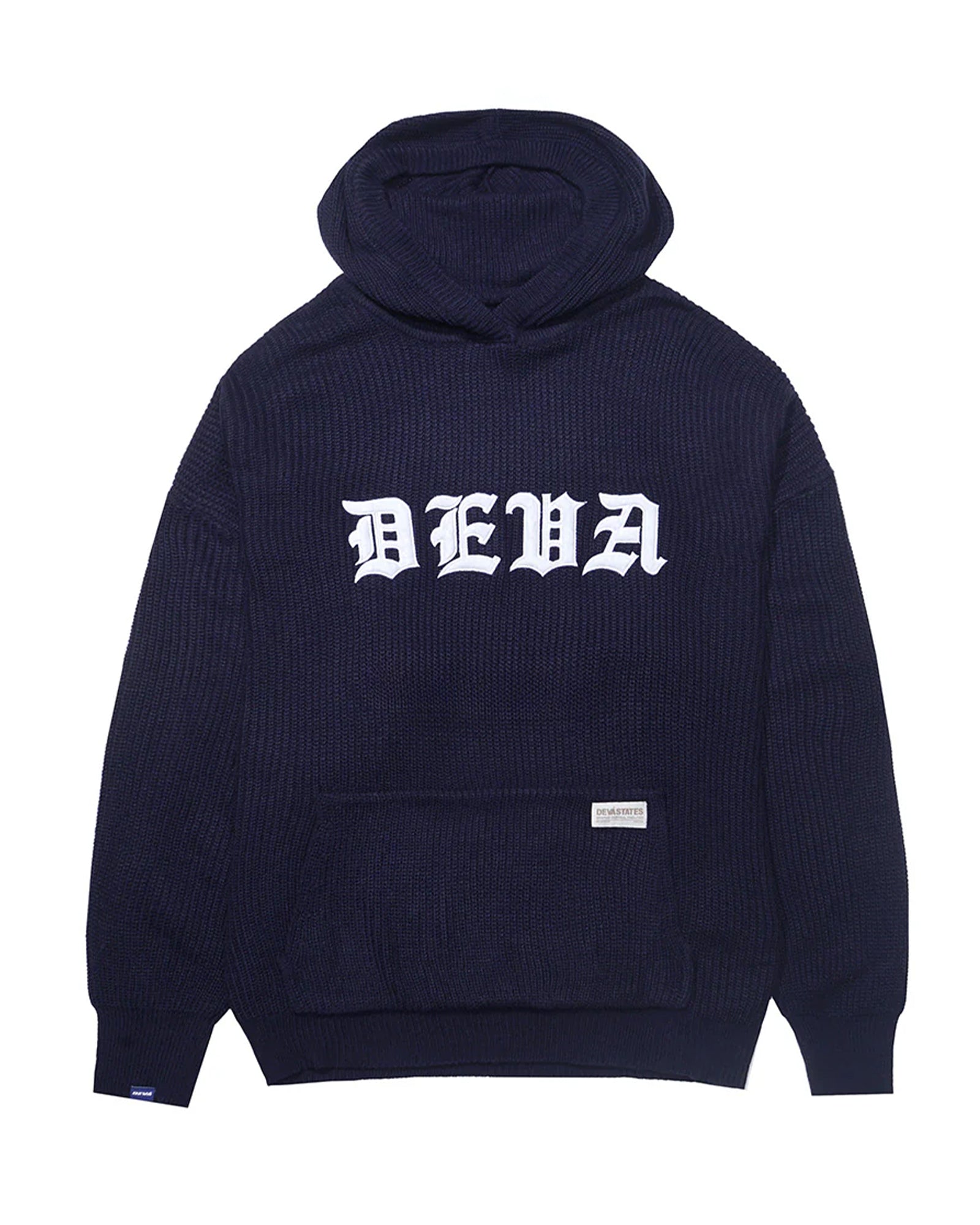 KNITTED HOODIE - BLACKLETTER / BLUE