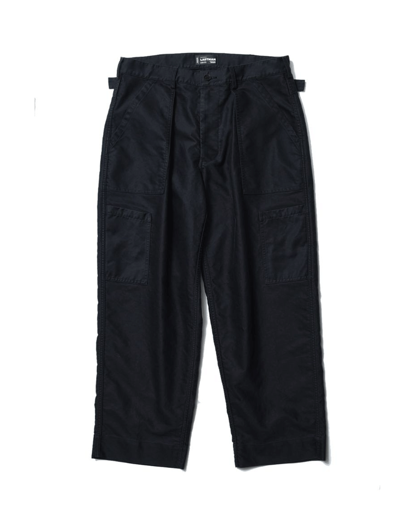 CASHMERE EASY CARGO PANTS / BLACK