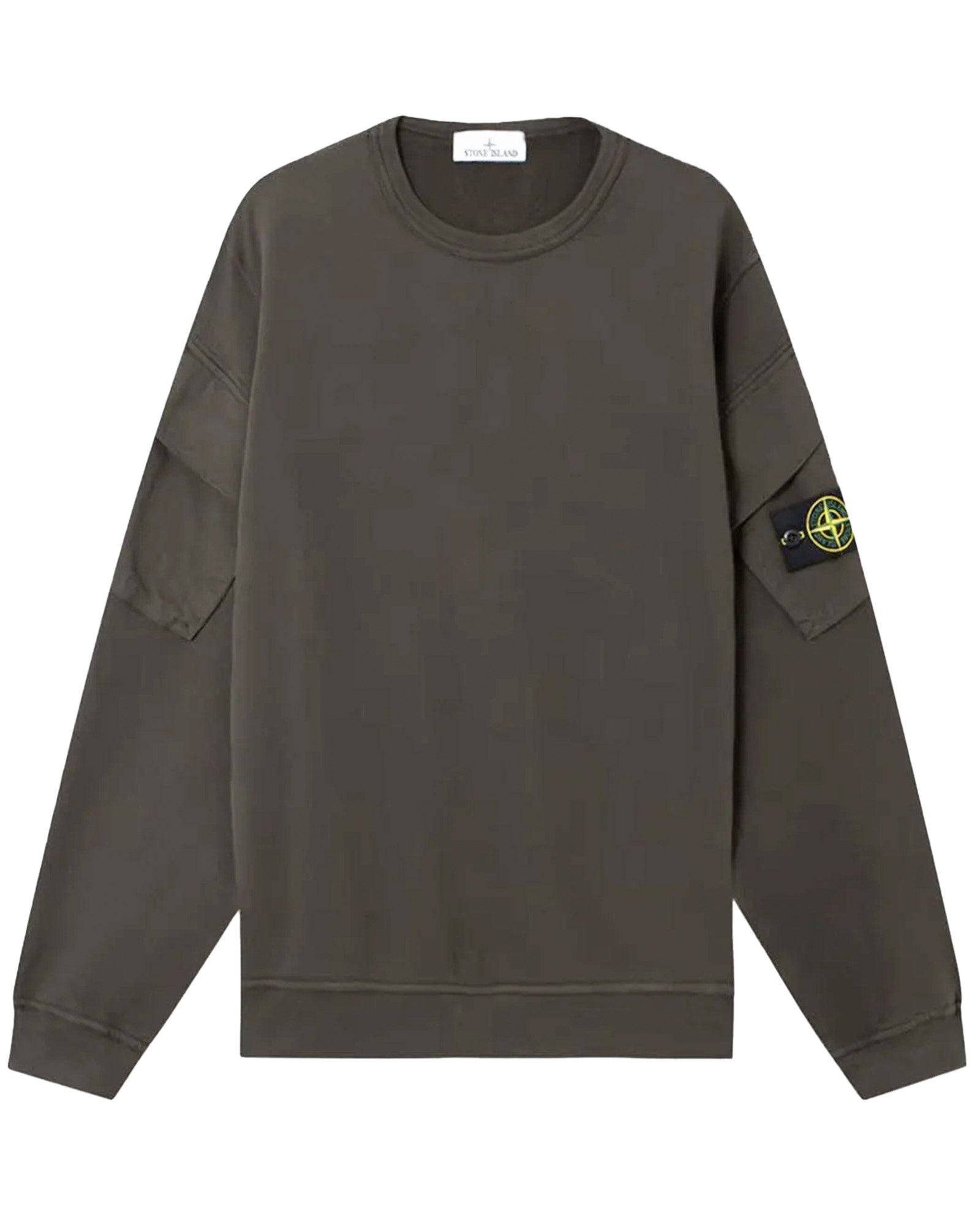 STONE ISLAND・ストーンアイランド - スウェット BRUSHED ORGANIC COTTON FLEECE SWEATSHIRT / LEAD GREY