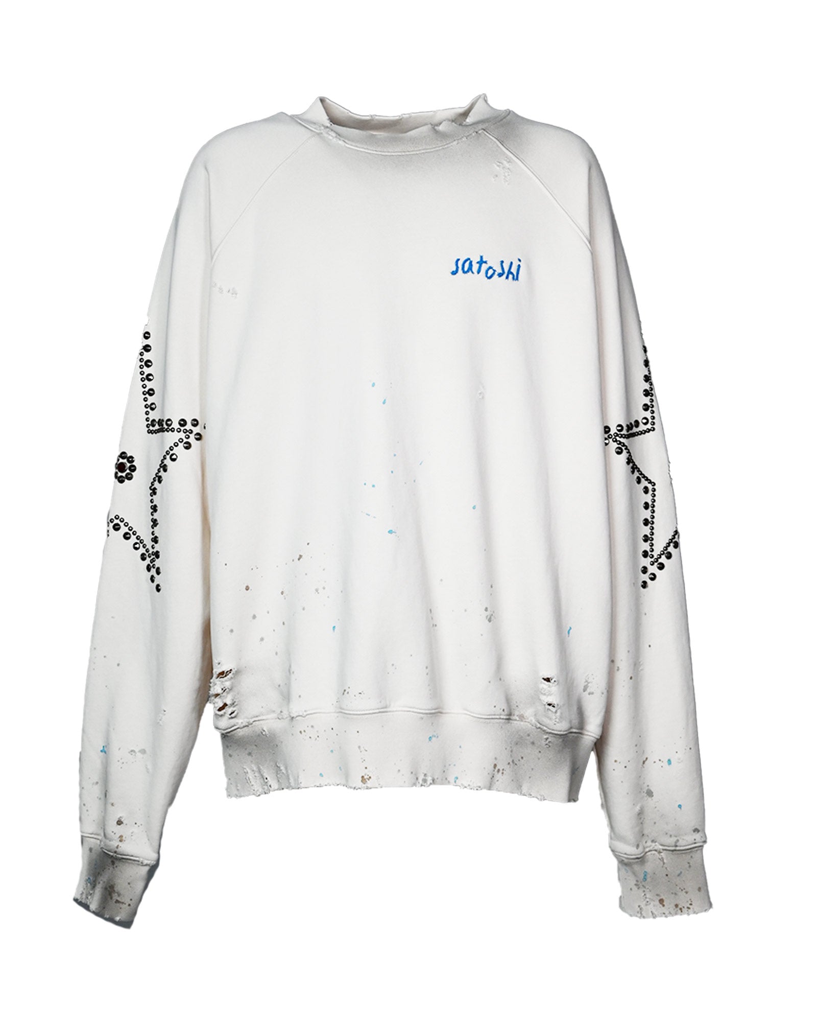 STAR STUDDED CREWNECK / VINTAGE WHITE