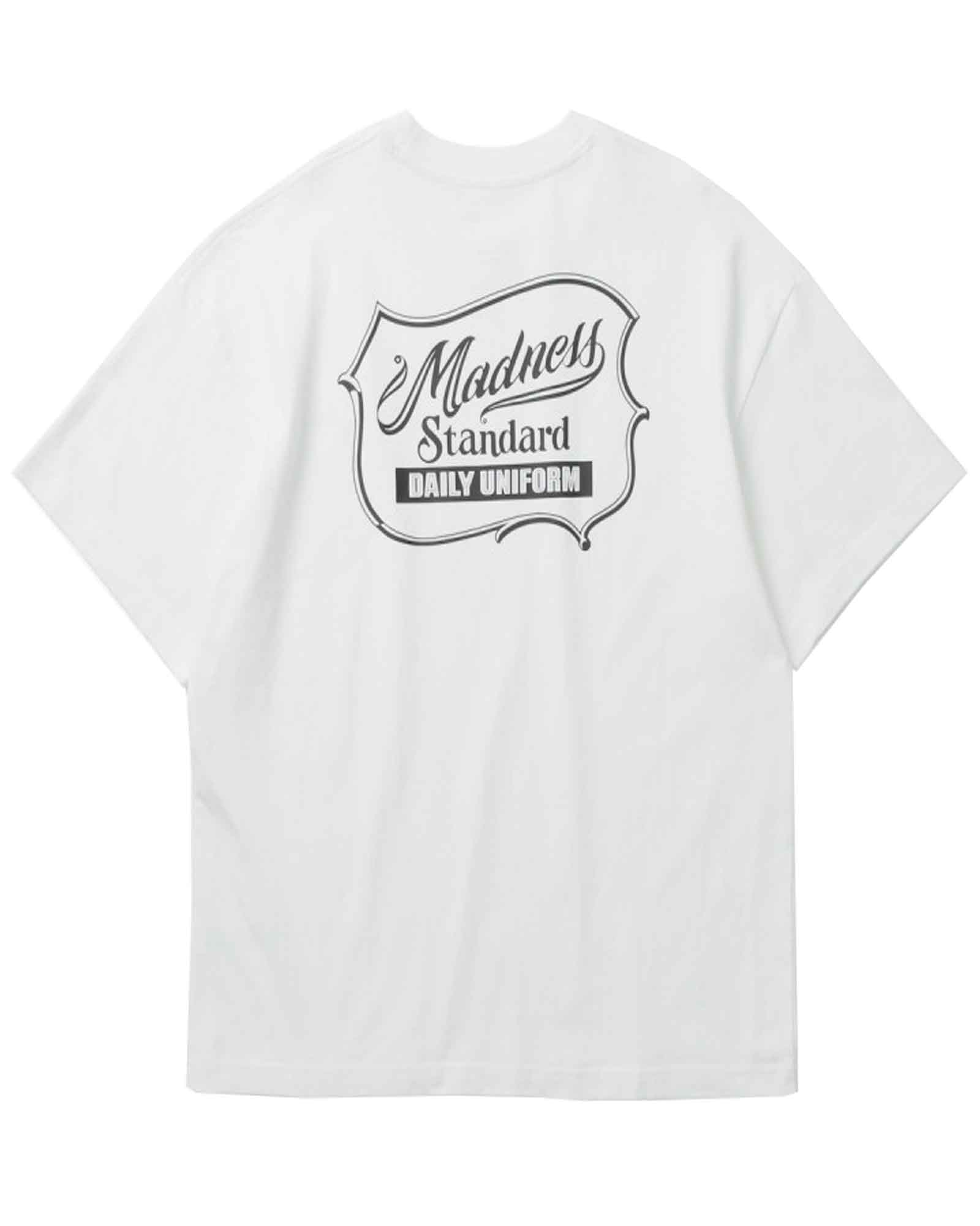 MADNESS・マッドネス - Tシャツ・カットソー MADNESS BADGE (L) UNIFORM T-SHIRT / WHITE