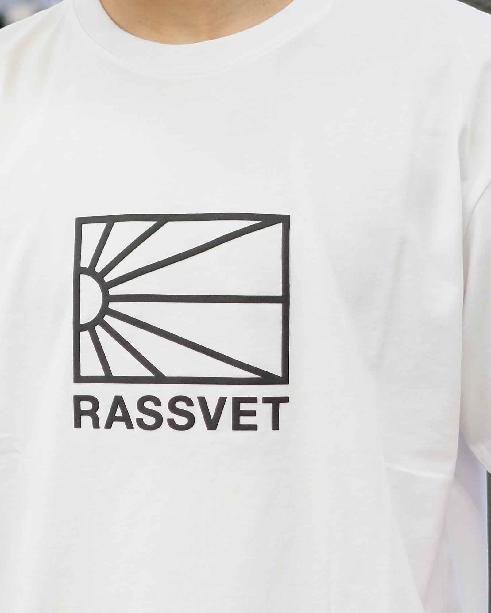 RASSVET・ラスベート - Tシャツ・カットソー MEN BIG LOGO TEE SHIRT KNIT / WHITE