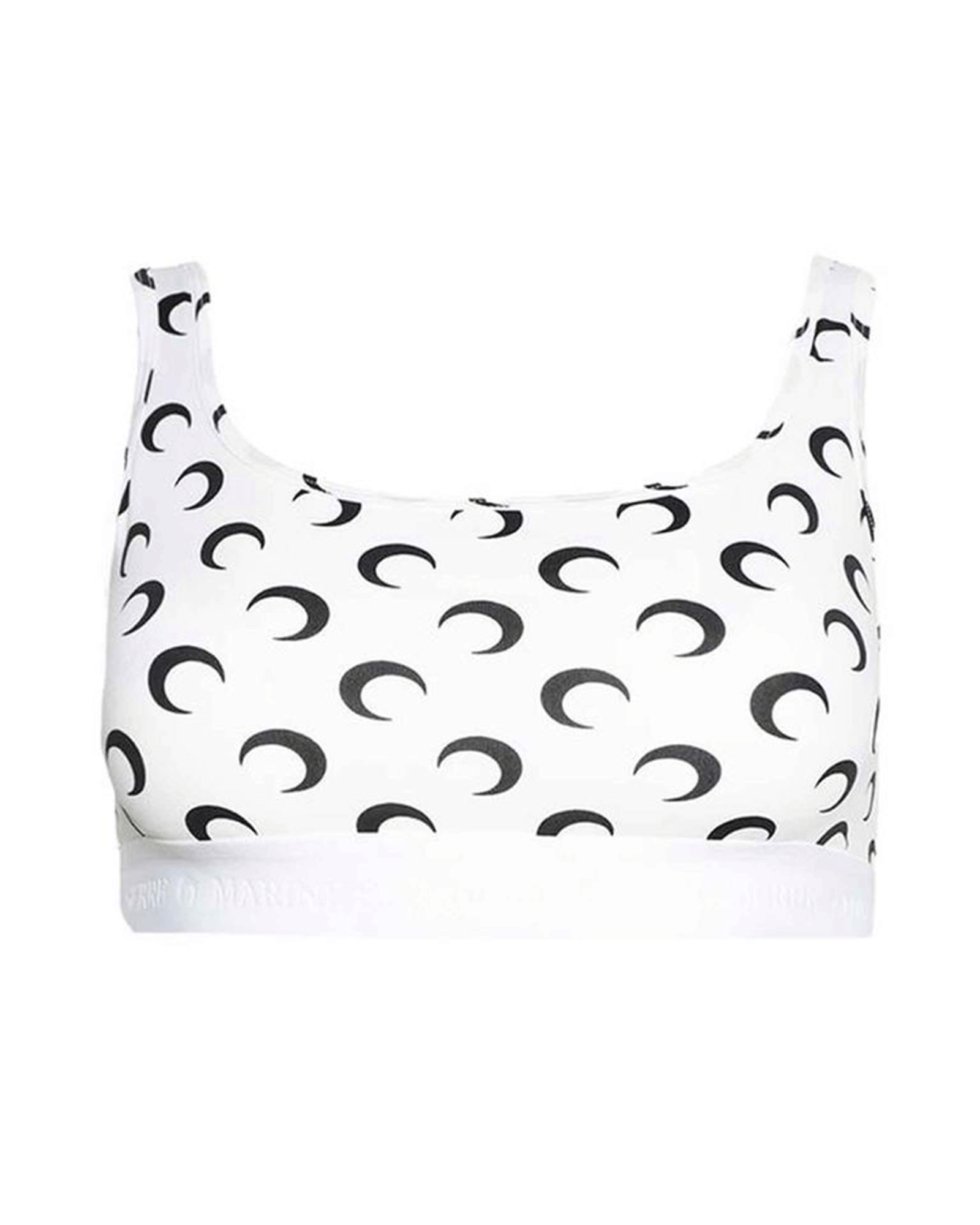 Marine Serre・マリーン・セル - アンダーウェア MOON PRINTED JERSEY SPORT BRA / WHITE