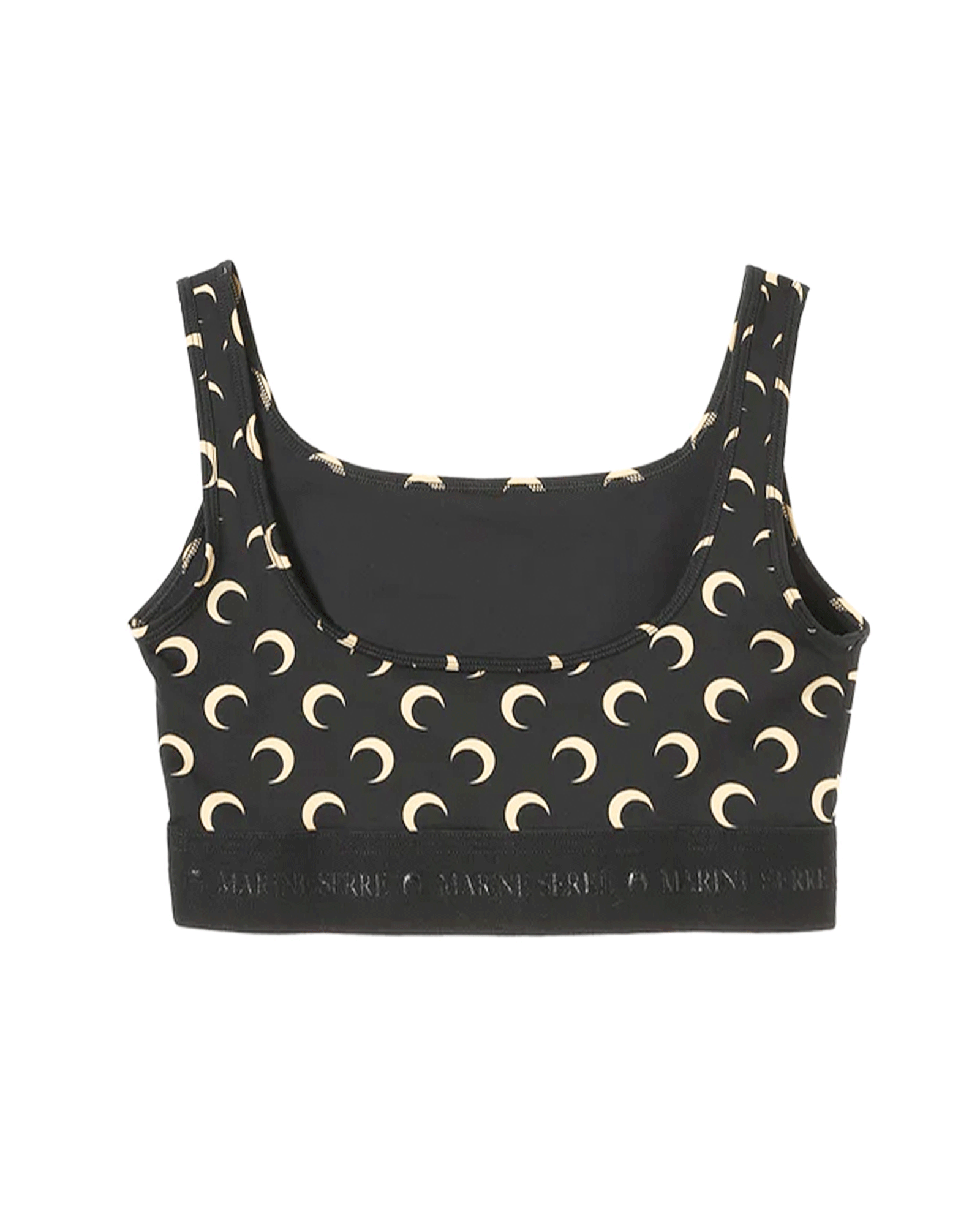 Marine Serre・マリーン・セル - アンダーウェア MOON PRINTED JERSEY SPORT BRA / BLACK