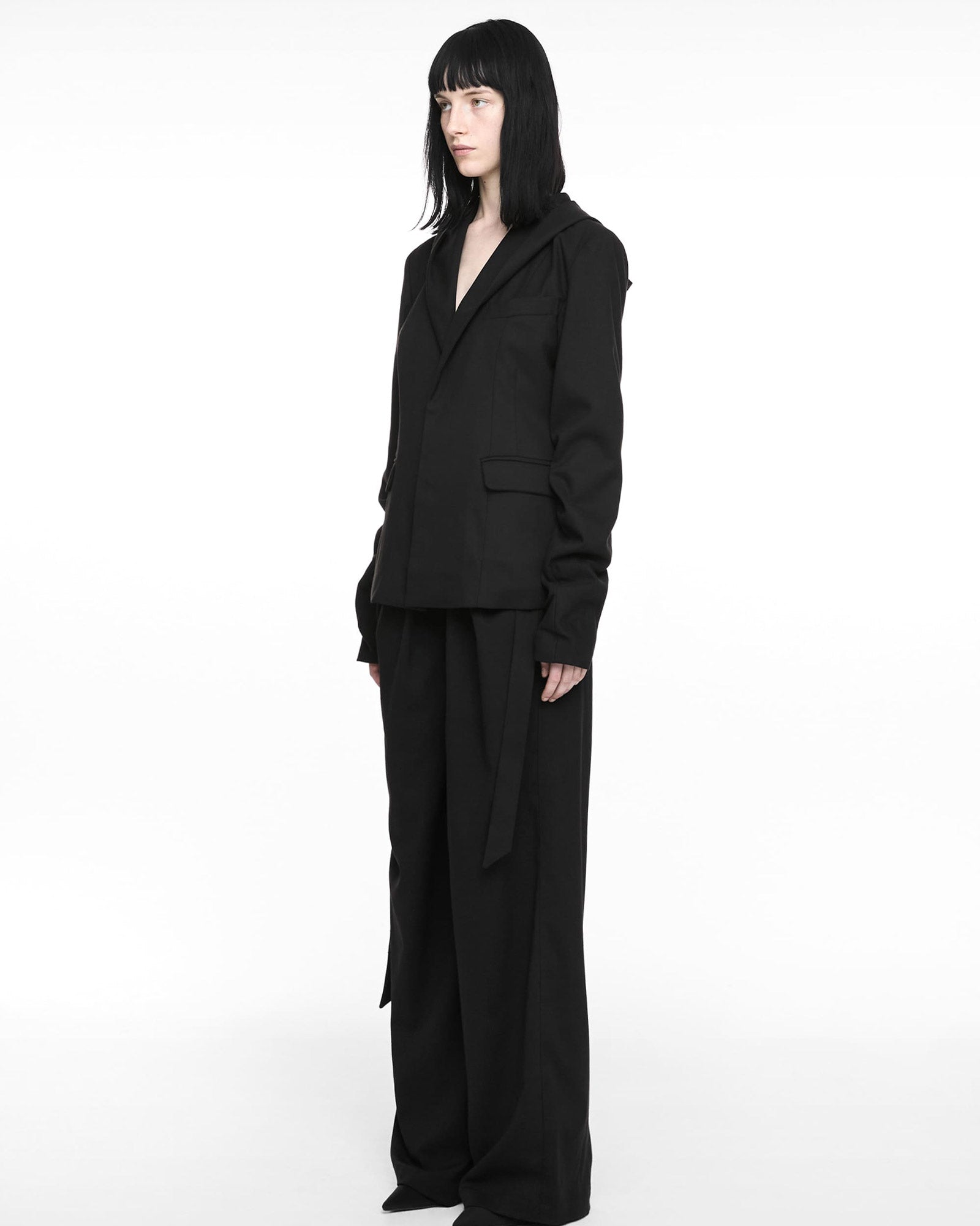 NACHE・Nache -  MAGNETIC HOODIE BLAZER / BLACK