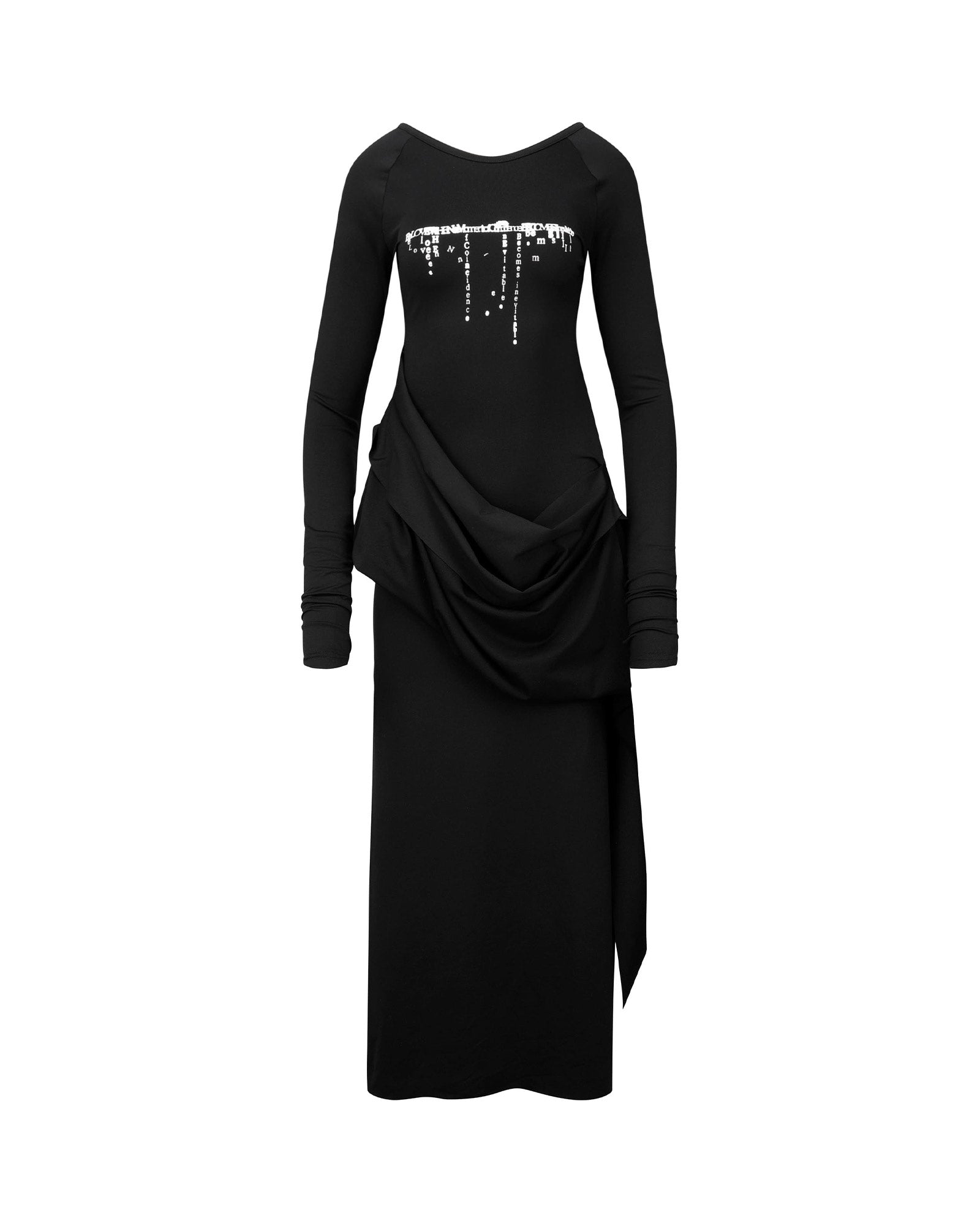 NACHE・ナチェ - スカート・ワンピース DROP MAXI DRESS / BLACK