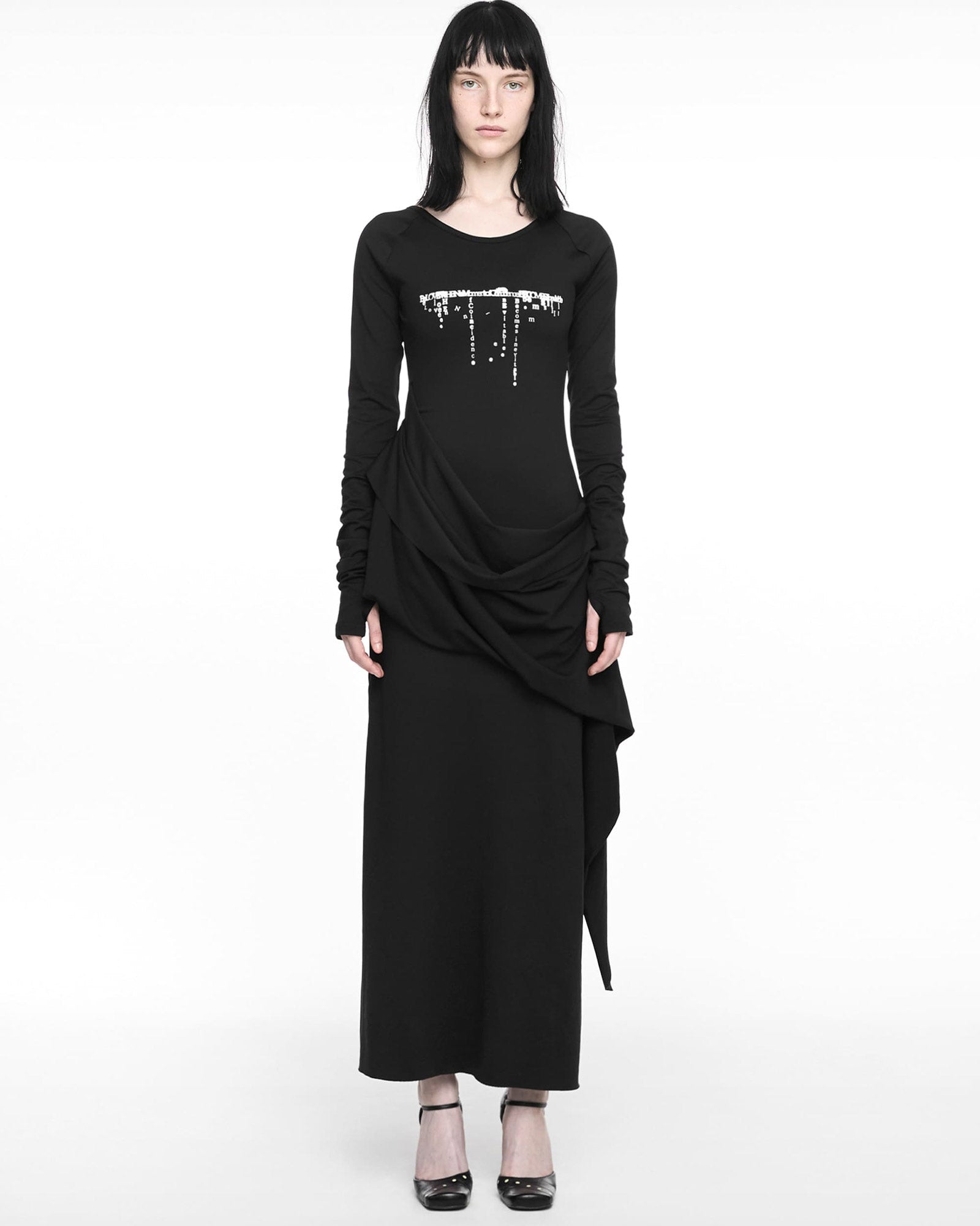 NACHE・ナチェ - スカート・ワンピース DROP MAXI DRESS / BLACK