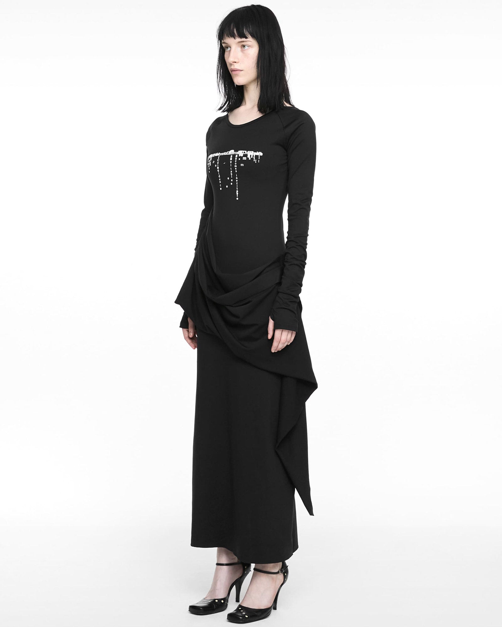 NACHE・ナチェ - スカート・ワンピース DROP MAXI DRESS / BLACK