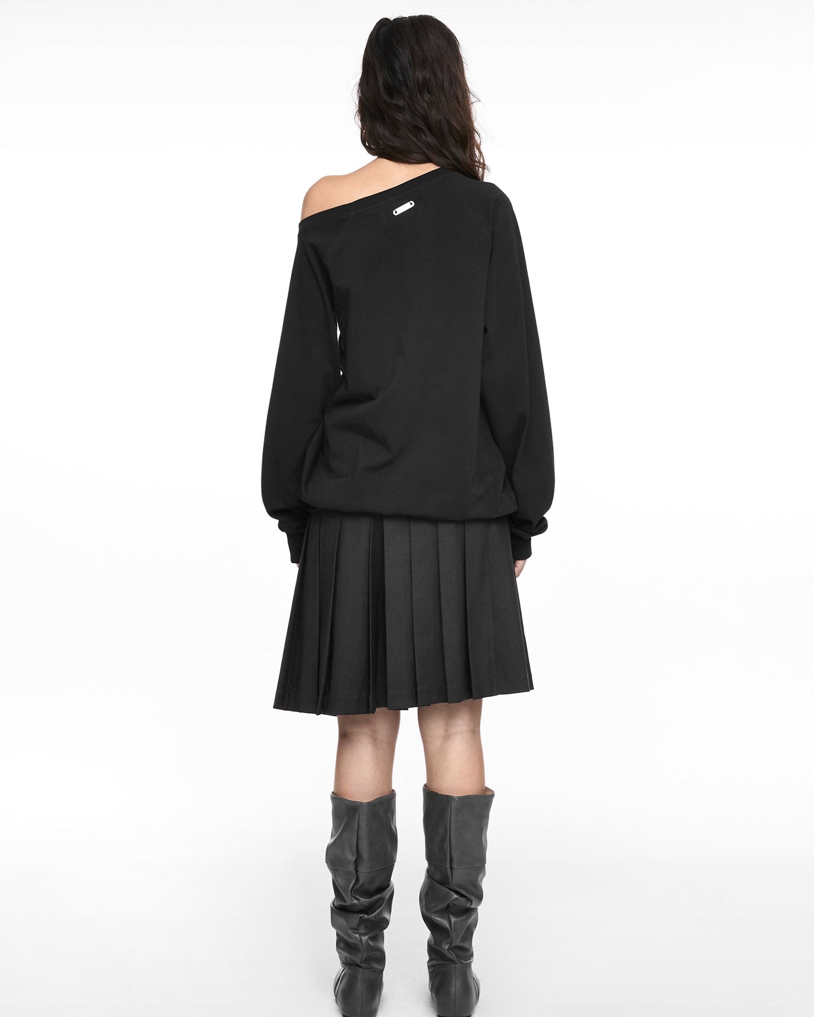 NACHE・ナチェ - L/S Tシャツ PINCHED LONG SLEEVE / BLACK