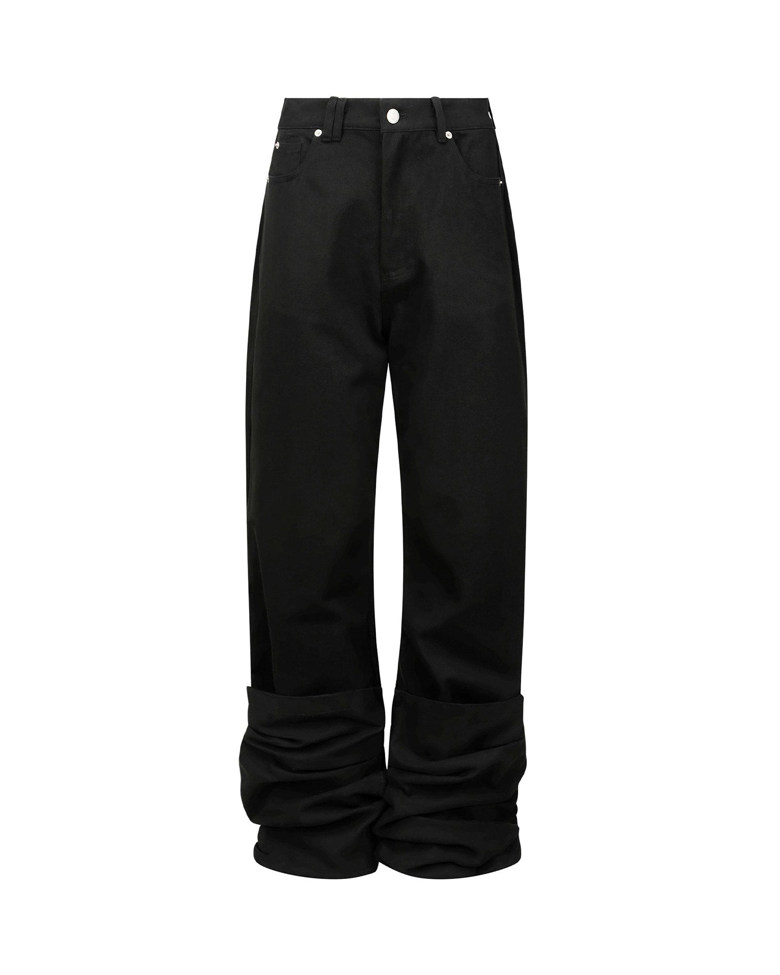 REVERSE COTTON PANTS / BLACK