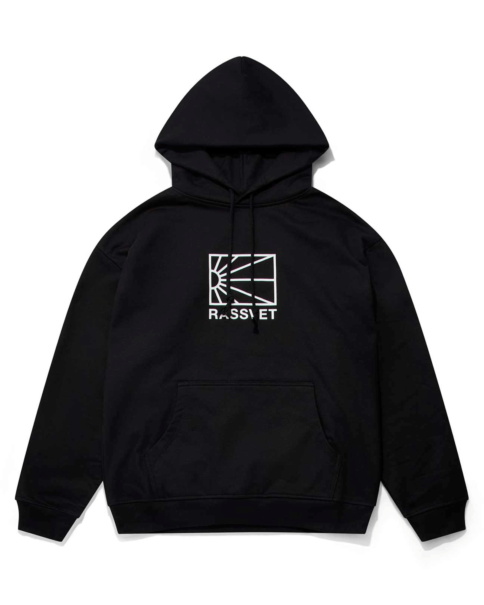 RASSVET・Rusbate -  MEN LOGO HOODIE KNIT / BLACK