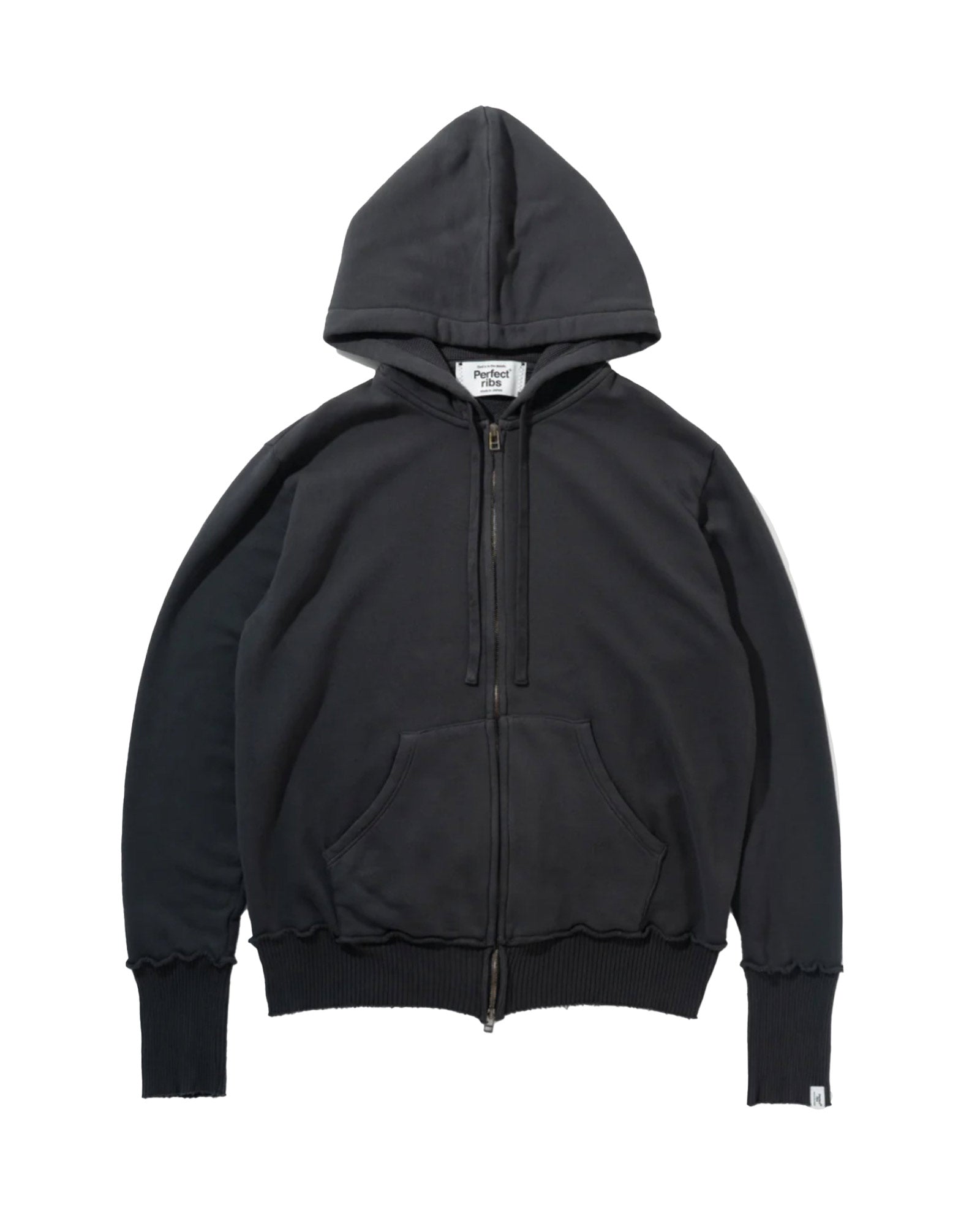 Perfectribs・perfect ribs -  BASIC ZIP HOODIE / BLACK