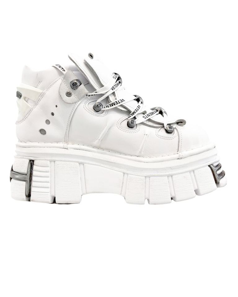 VETEMENTS x NEW ROCK PLATFORM SNEAKER / WHITE