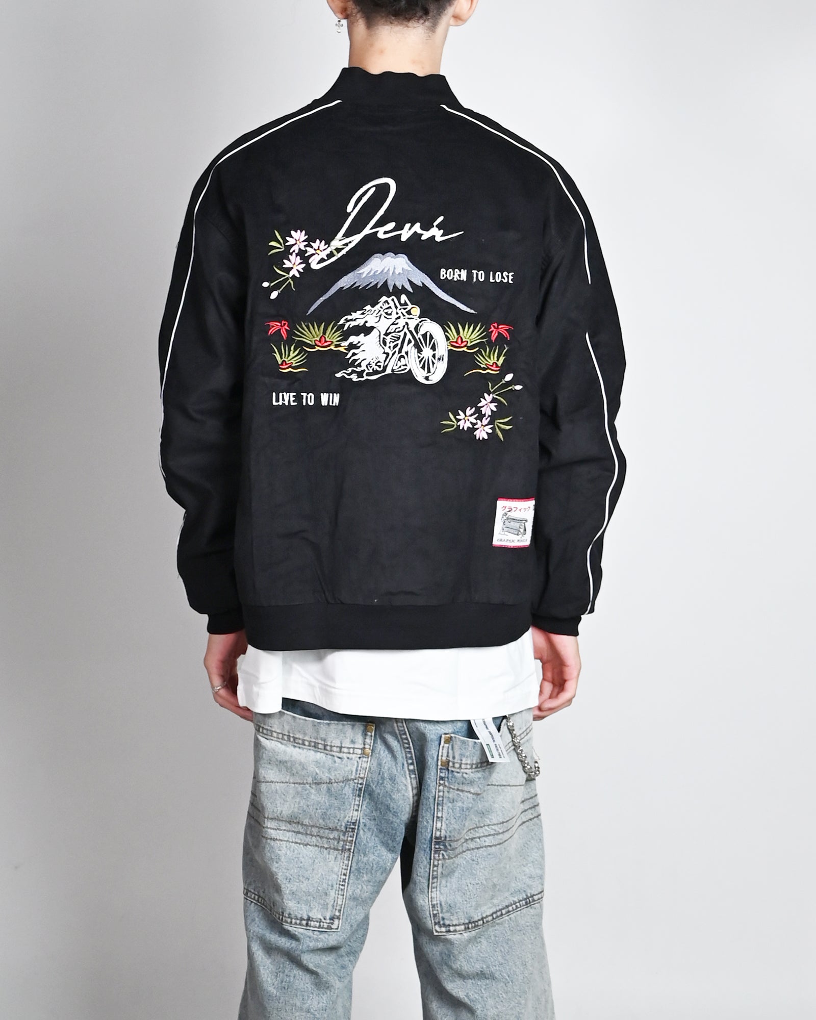 DEVA STATES・ディーヴァ ステイツ - ジャケット REVERSIBLE SOUVENIR JACKET - ROAD CREW / BLACK
