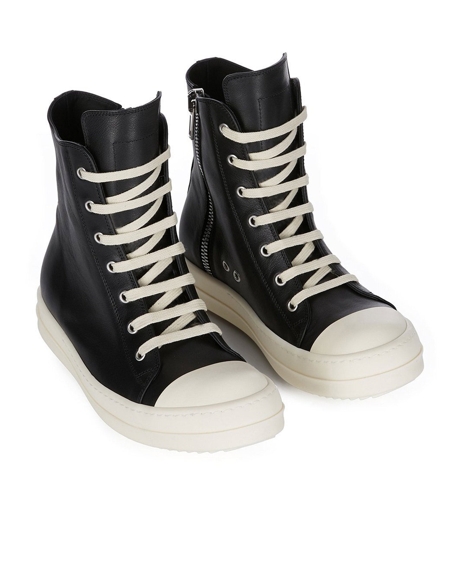RICK OWENS・リック オウエンス - ハイカットスニーカー SNEAKERS / BLACK/MILK/MILK