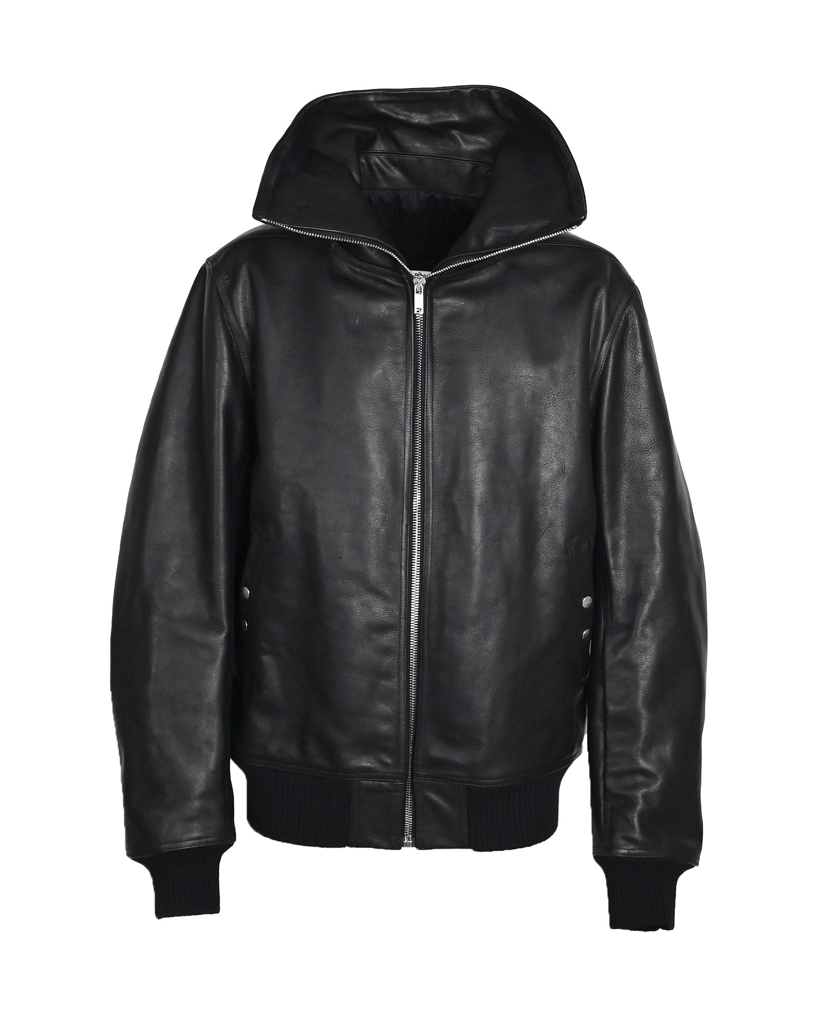 RICK OWENS・リック オウエンス - レザージャケット BLIXA DRACUCOLLAR / BLACK