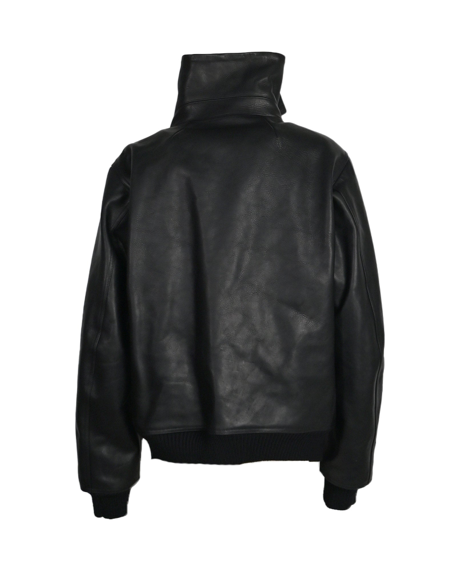 RICK OWENS・リック オウエンス - レザージャケット BLIXA DRACUCOLLAR / BLACK