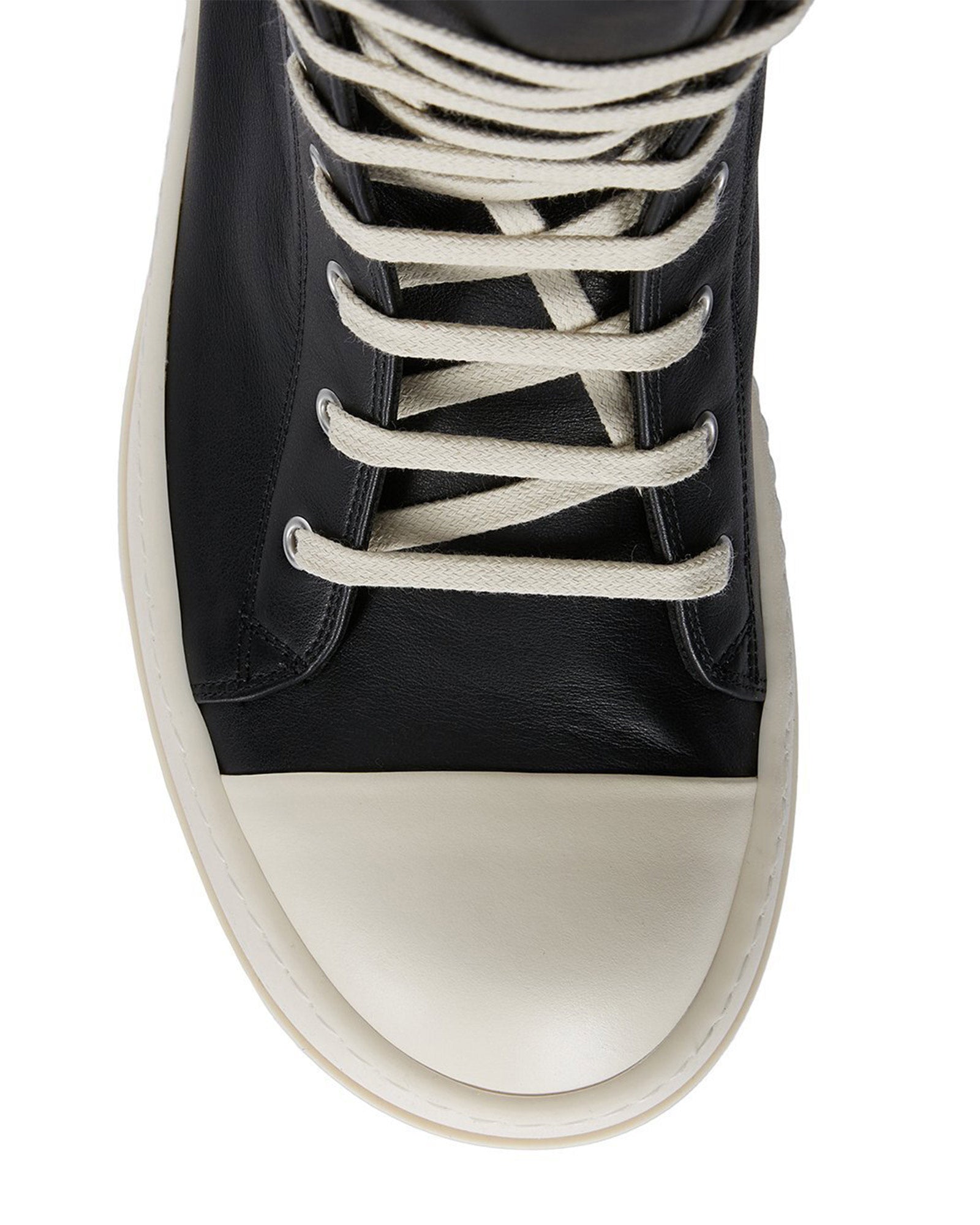 RICK OWENS・リック オウエンス - ハイカットスニーカー MEGA BUMPER SNEAKS / BLACK/MILK/MILK