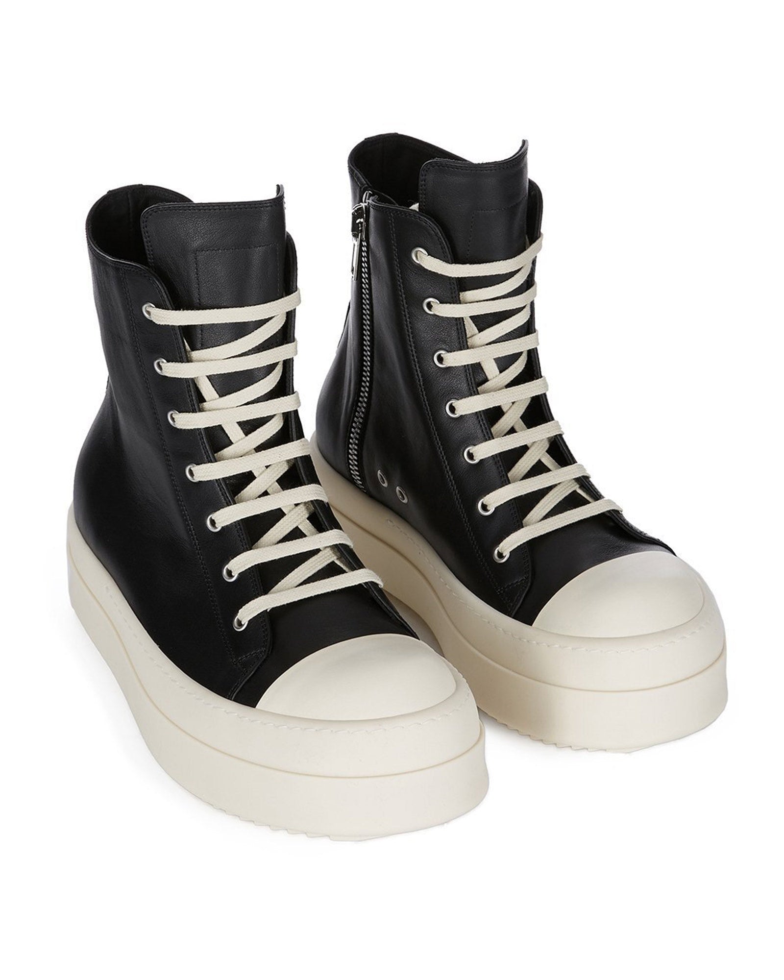 RICK OWENS・リック オウエンス - ハイカットスニーカー MEGA BUMPER SNEAKS / BLACK/MILK/MILK