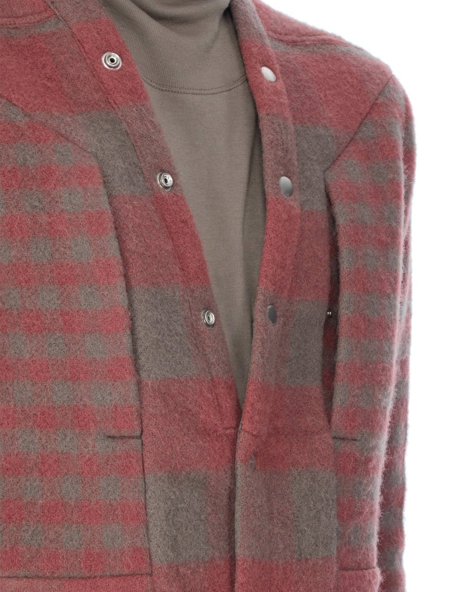 RICK OWENS・rick owens -  LARRY FOGPOCKET SHIRT / RED