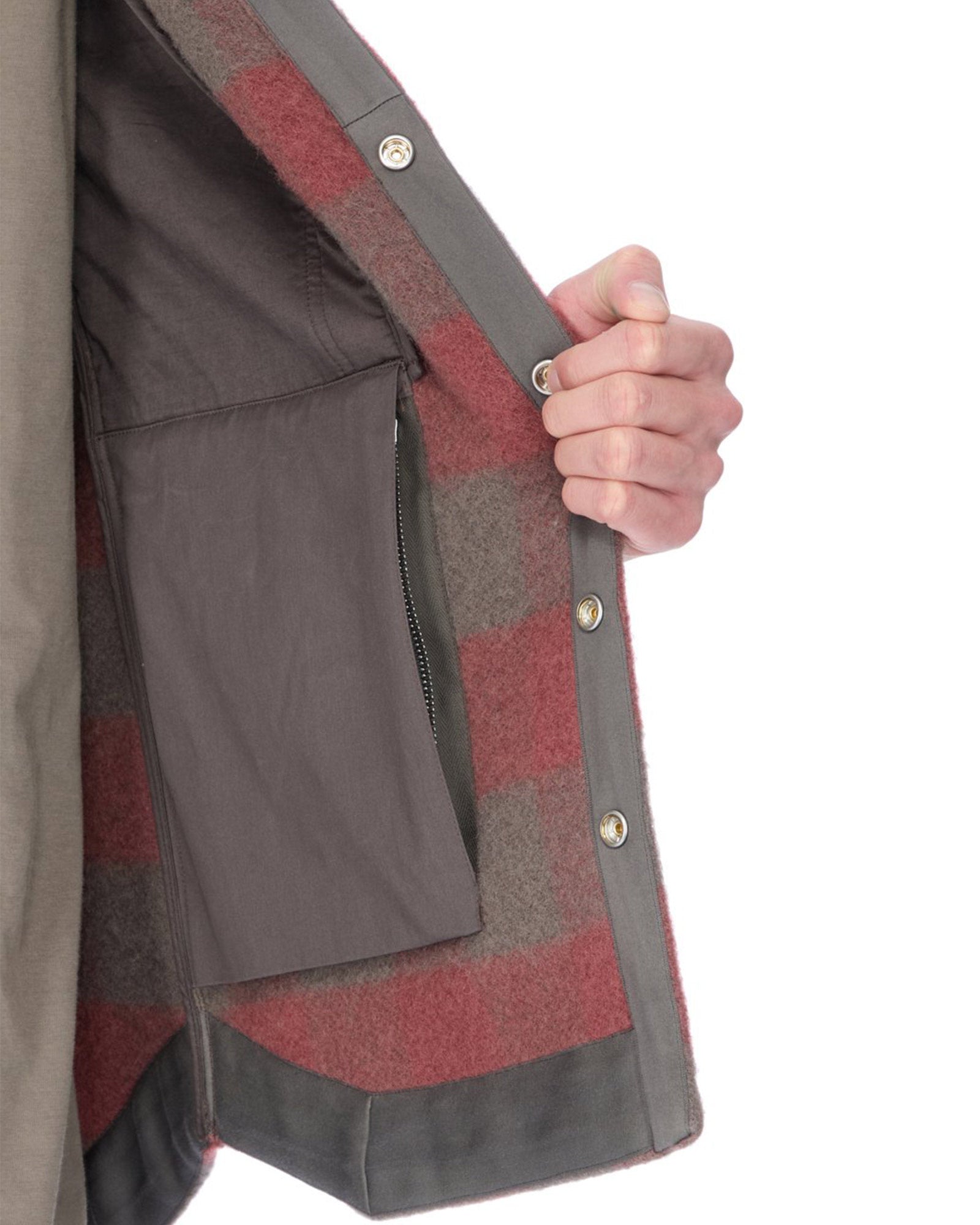 RICK OWENS・rick owens -  LARRY FOGPOCKET SHIRT / RED