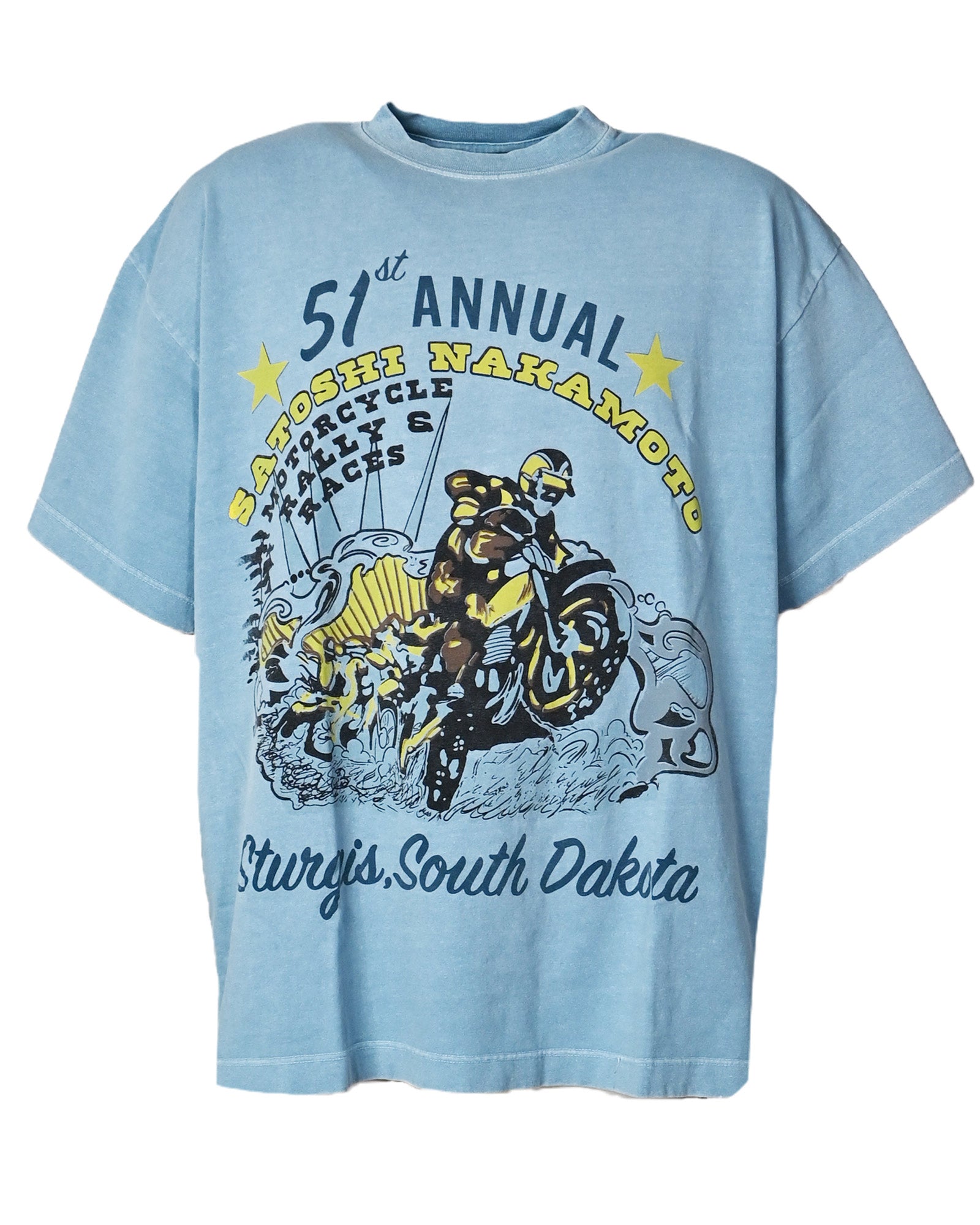 SATOSHI NAKAMOTO・サトシナカモト - Tシャツ・カットソー RALLY TEE / BLUE