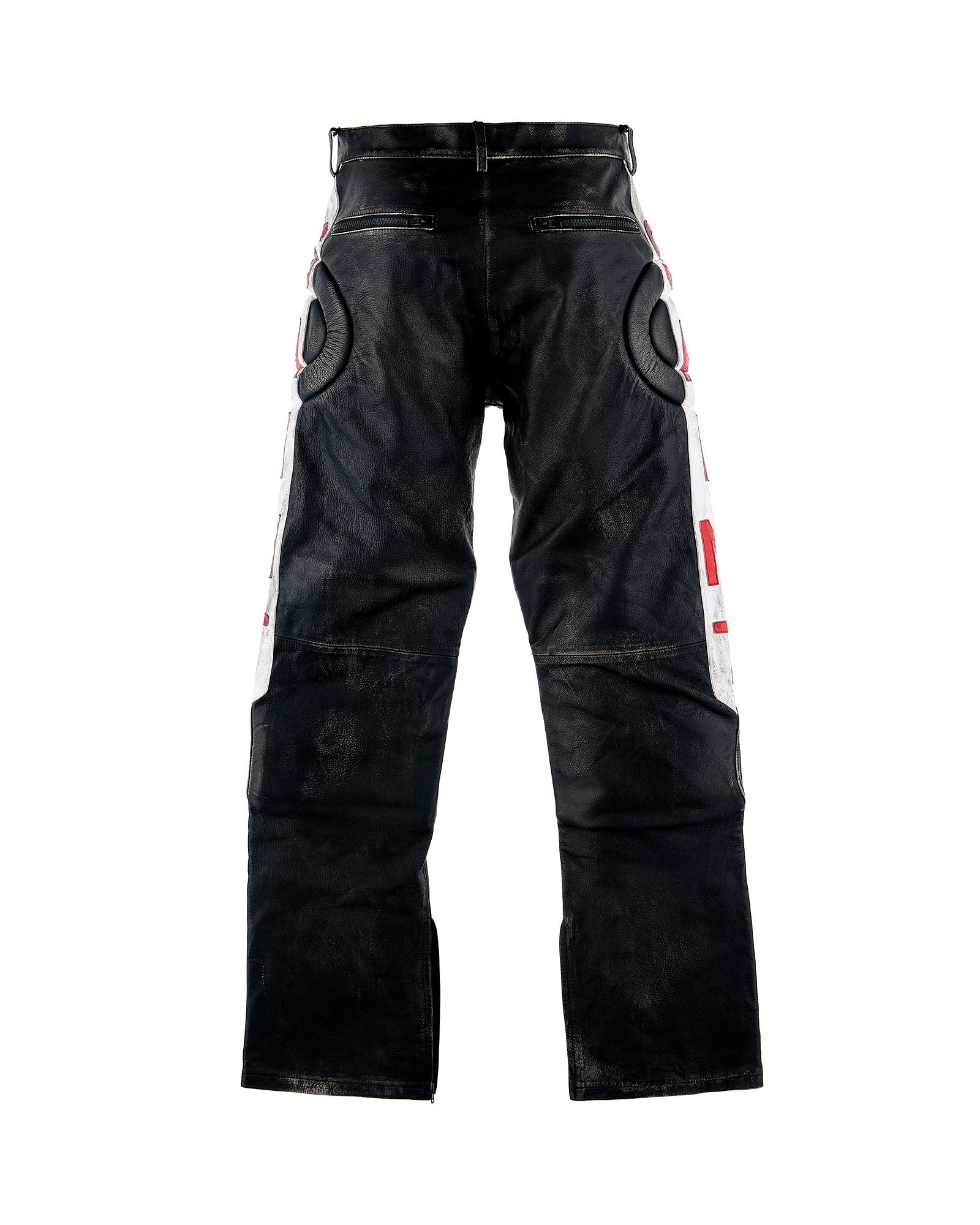 ©SAINT M××××××・セントマイケル - パンツ LEATHER PANTS/RACER / BLACK