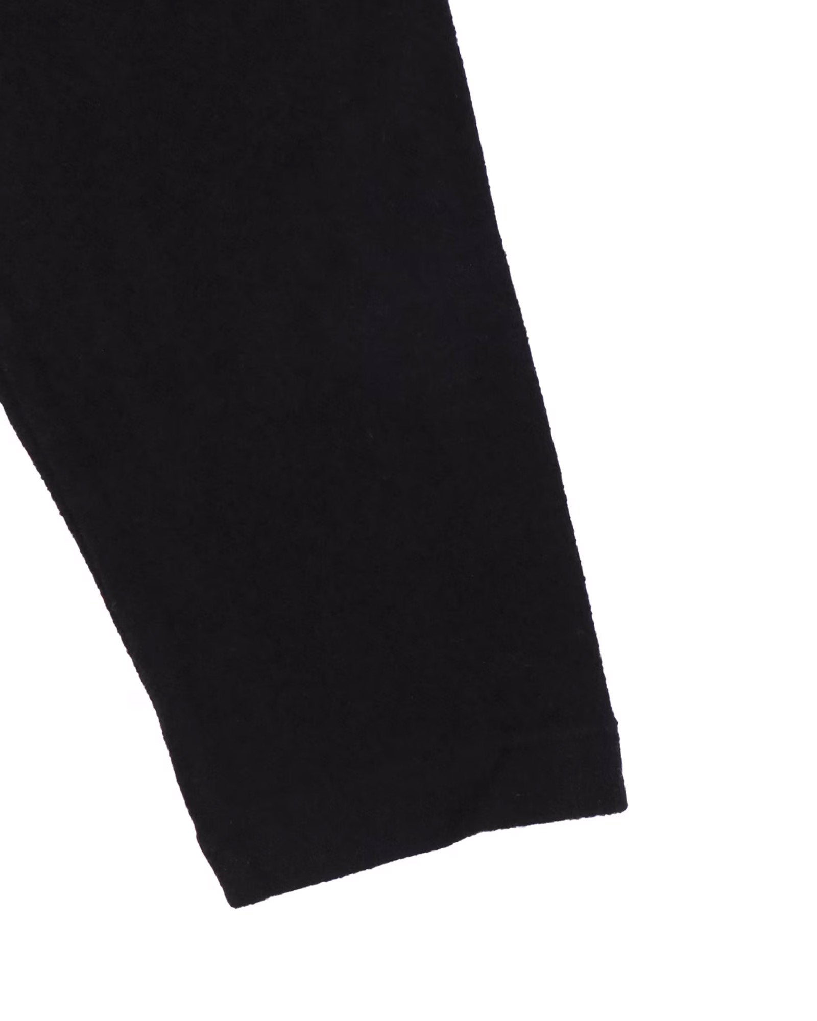 Yohji Yamamoto・Youji Yamamoto -  SUPER 120 WOOL SINGLE JERSEY ROUND NECK LS TEE  / BLACK