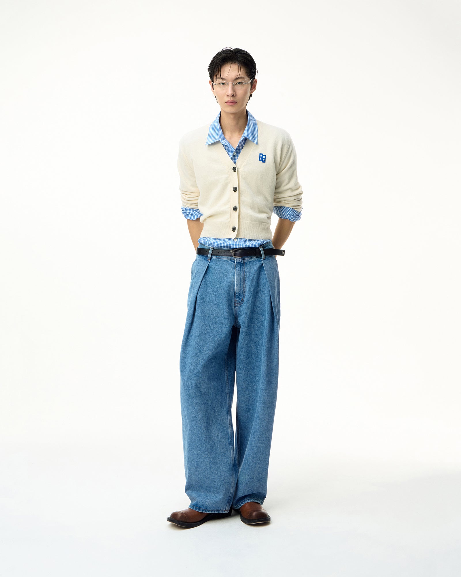 Ader Error・アーダーエラー - デニムパンツ SV TAG JEANS / SKY BLUE