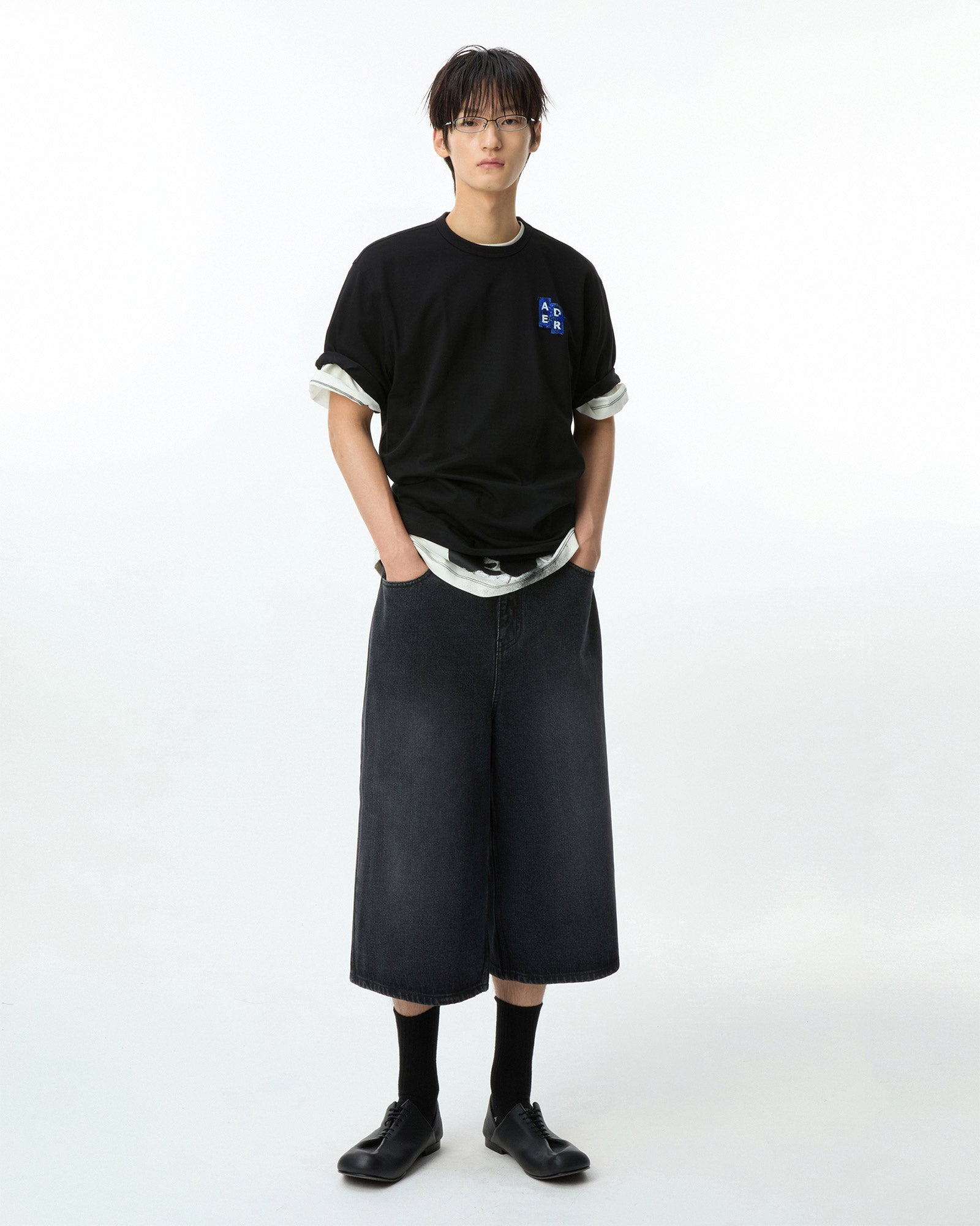 Ader Error・アーダーエラー - Tシャツ・カットソー BL TAG T-SHIRT 06 / BLACK