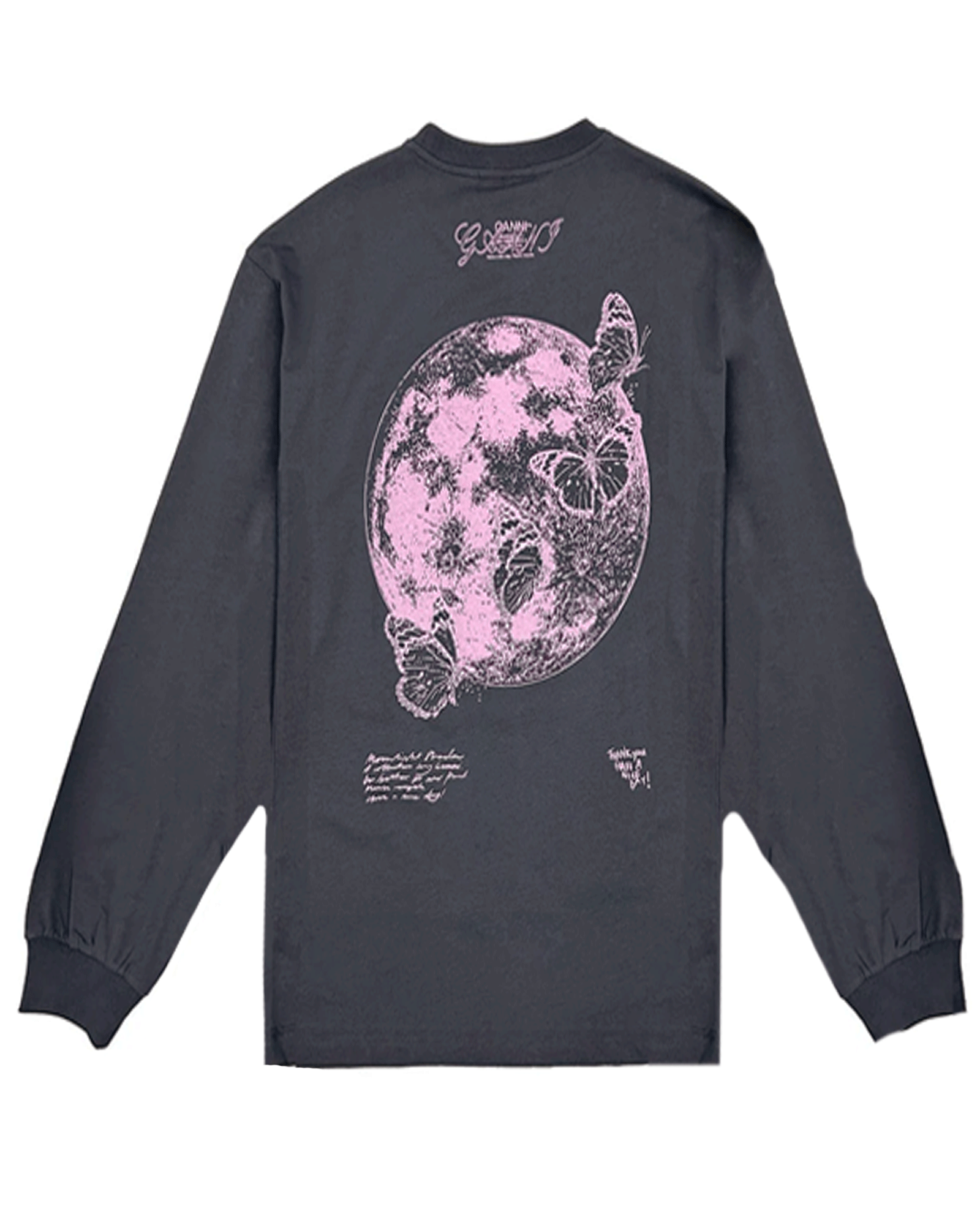 GANNI・Gunny -  FUTURE HEAVY JERSEY LONG SLEEVE T-SHIRT / PHANTOM