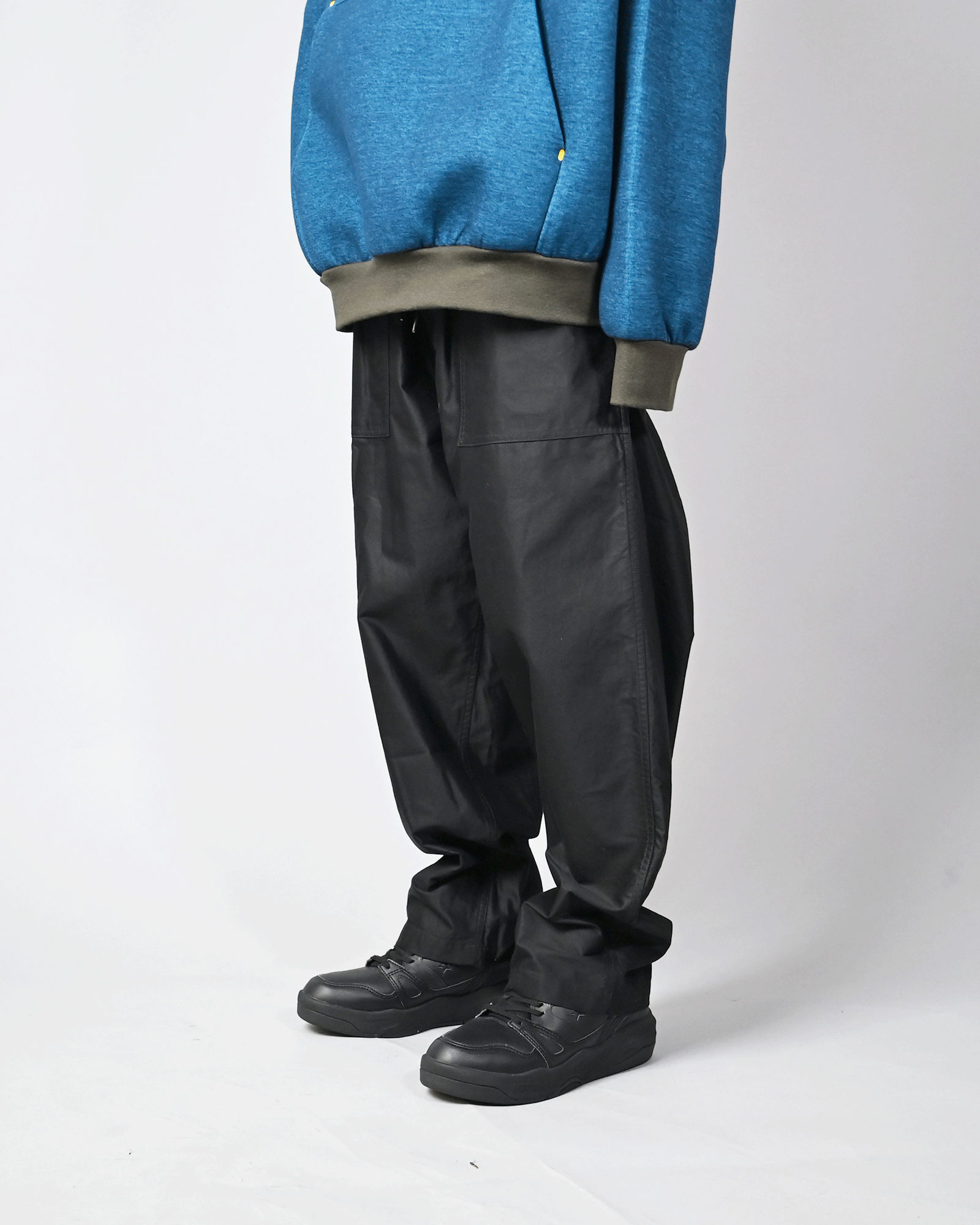 FUMITO GANRYU・フミト ガンリュウ - その他パンツ TAPERED EASY BAKER PANTS / BLACK