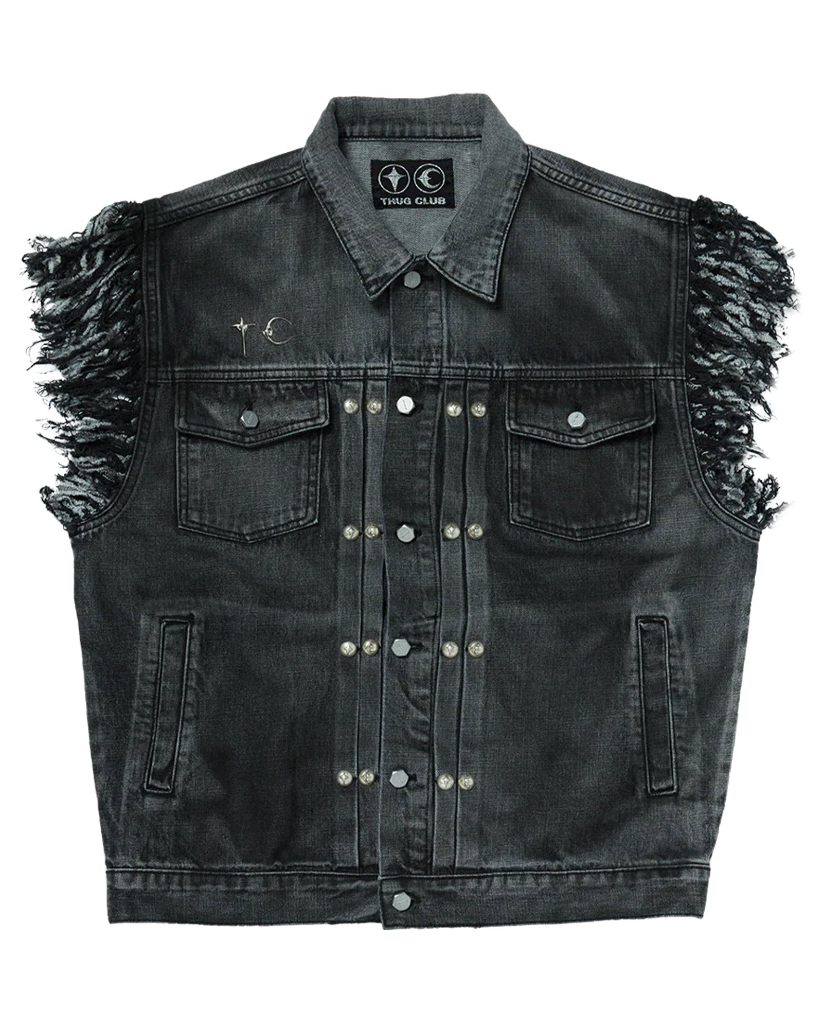 TC ANGELS DENIM VEST / BLACK