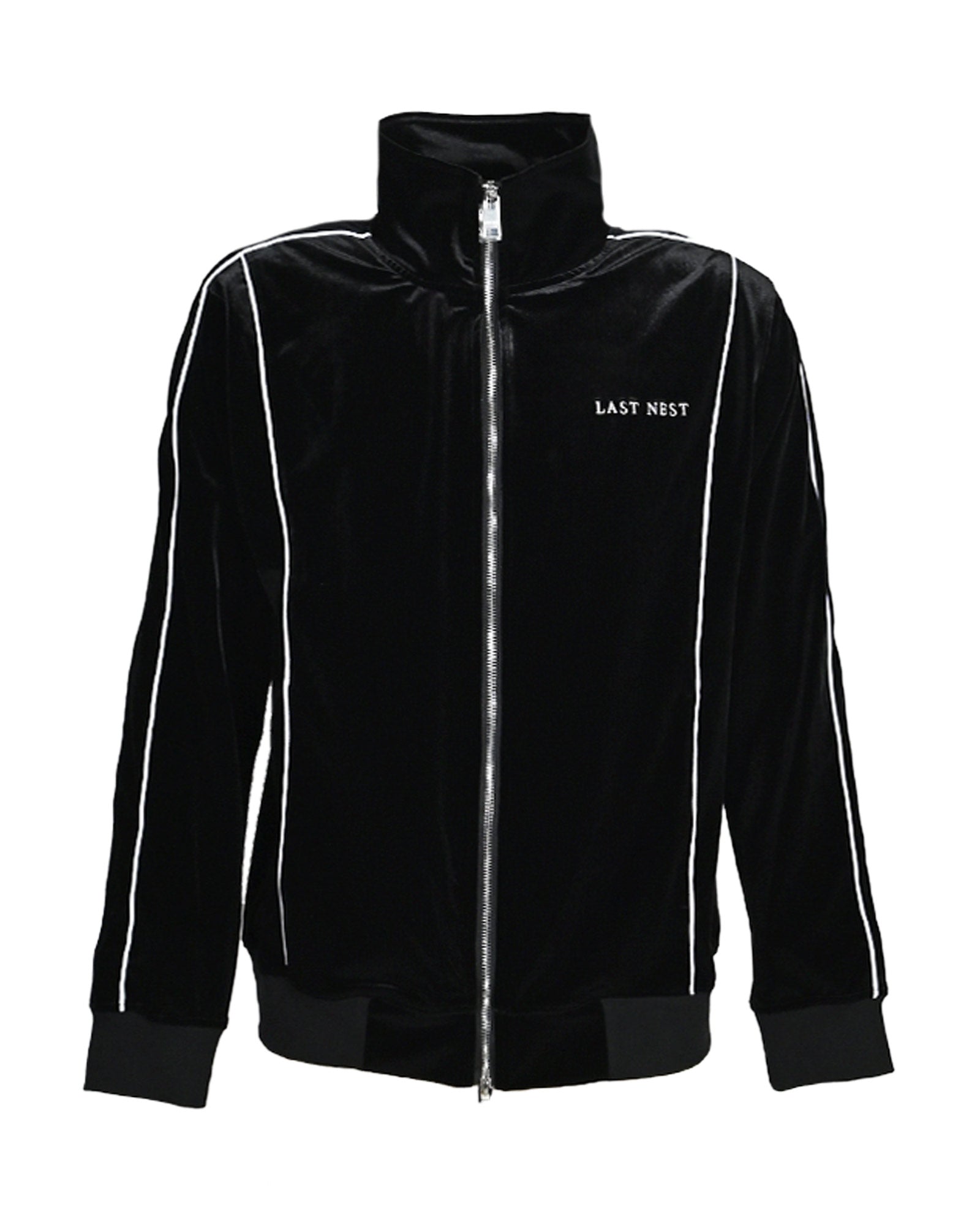 LAST NEST・last nest -  VELOUR TRACK JACKET V2 / BLACK