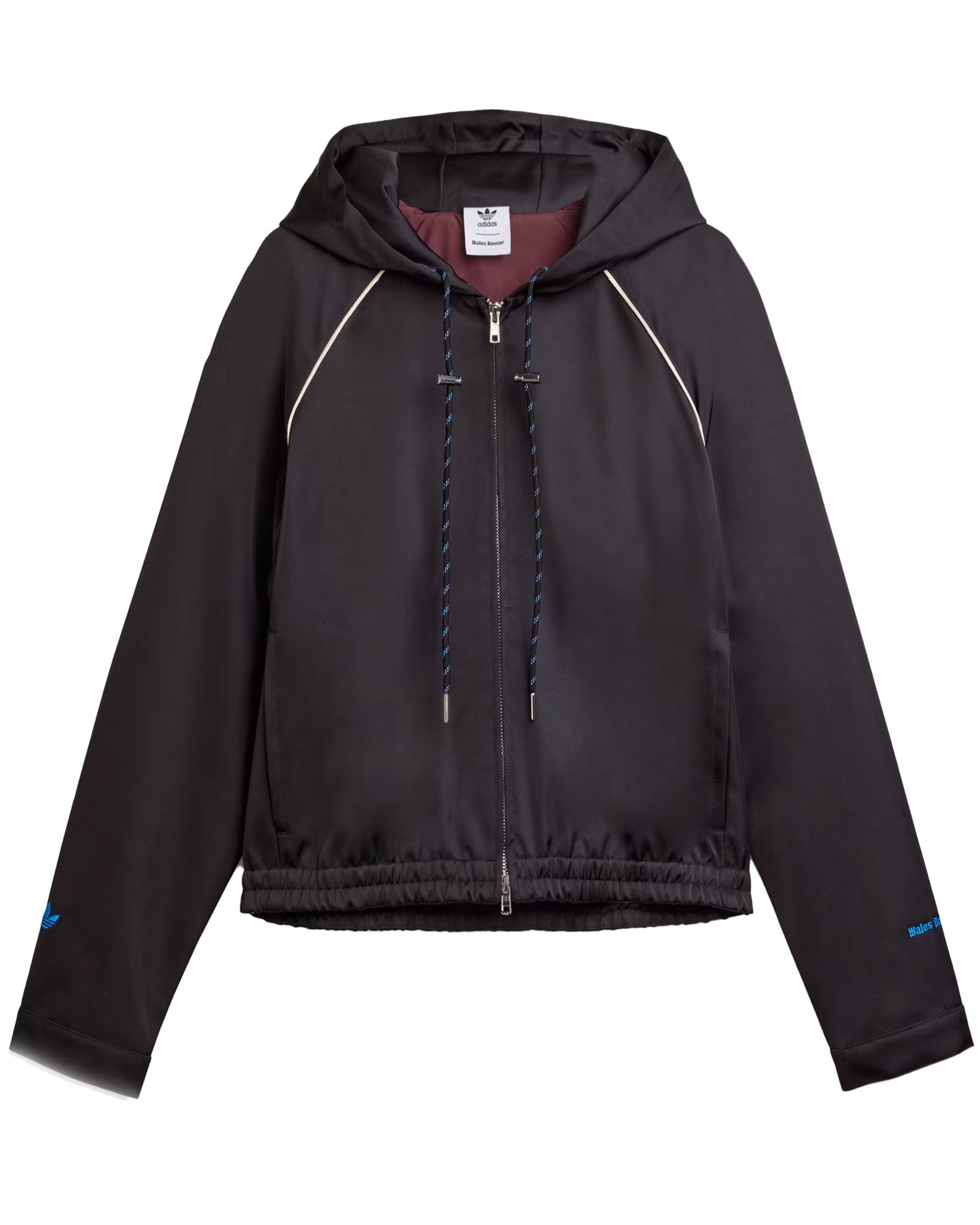 WB W SATIN HOOD / BLACK / WALES BONNER