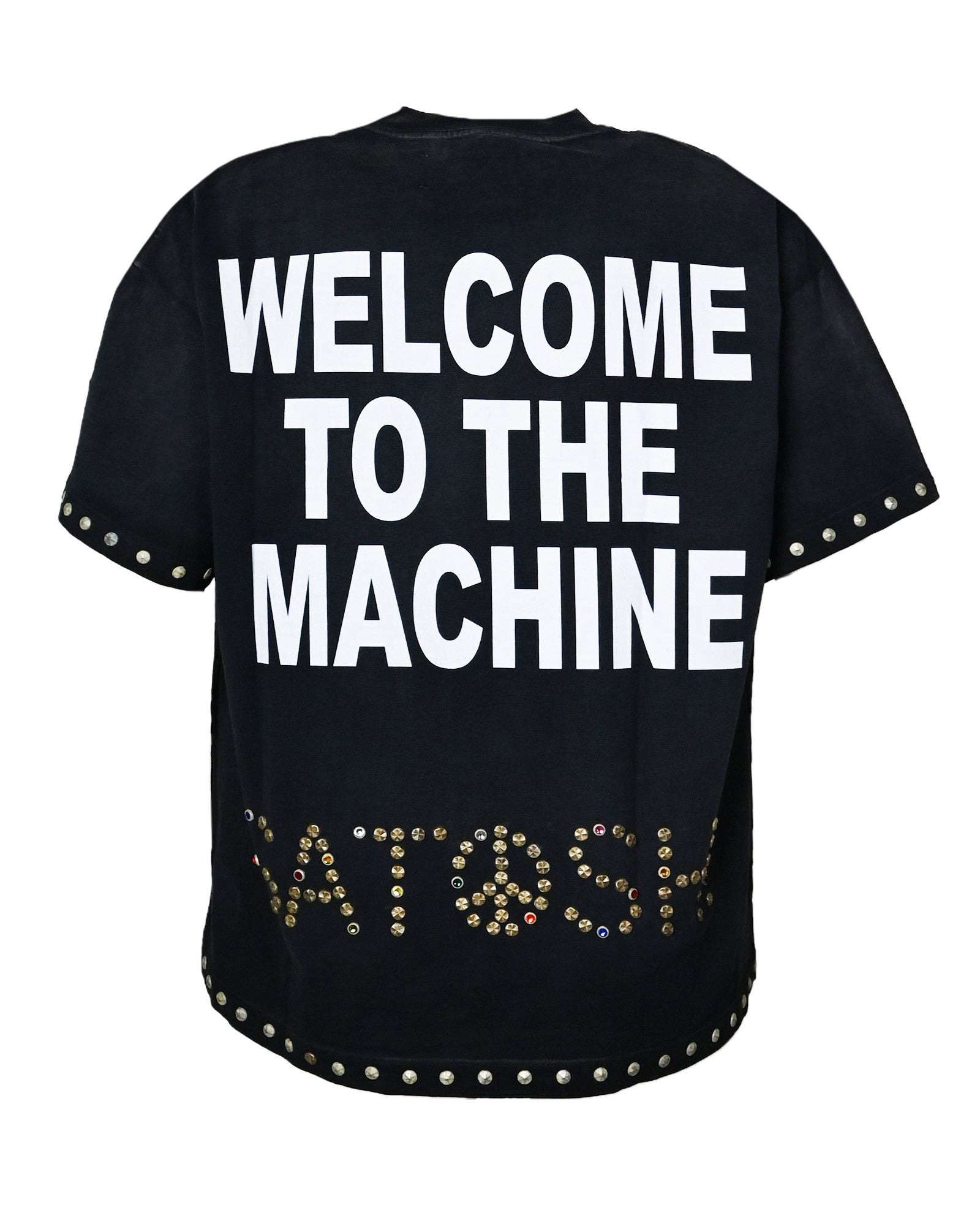 SATOSHI NAKAMOTO・サトシナカモト - Tシャツ・カットソー WELCOME TO THE MACHINE TEE / WASHED BLACK