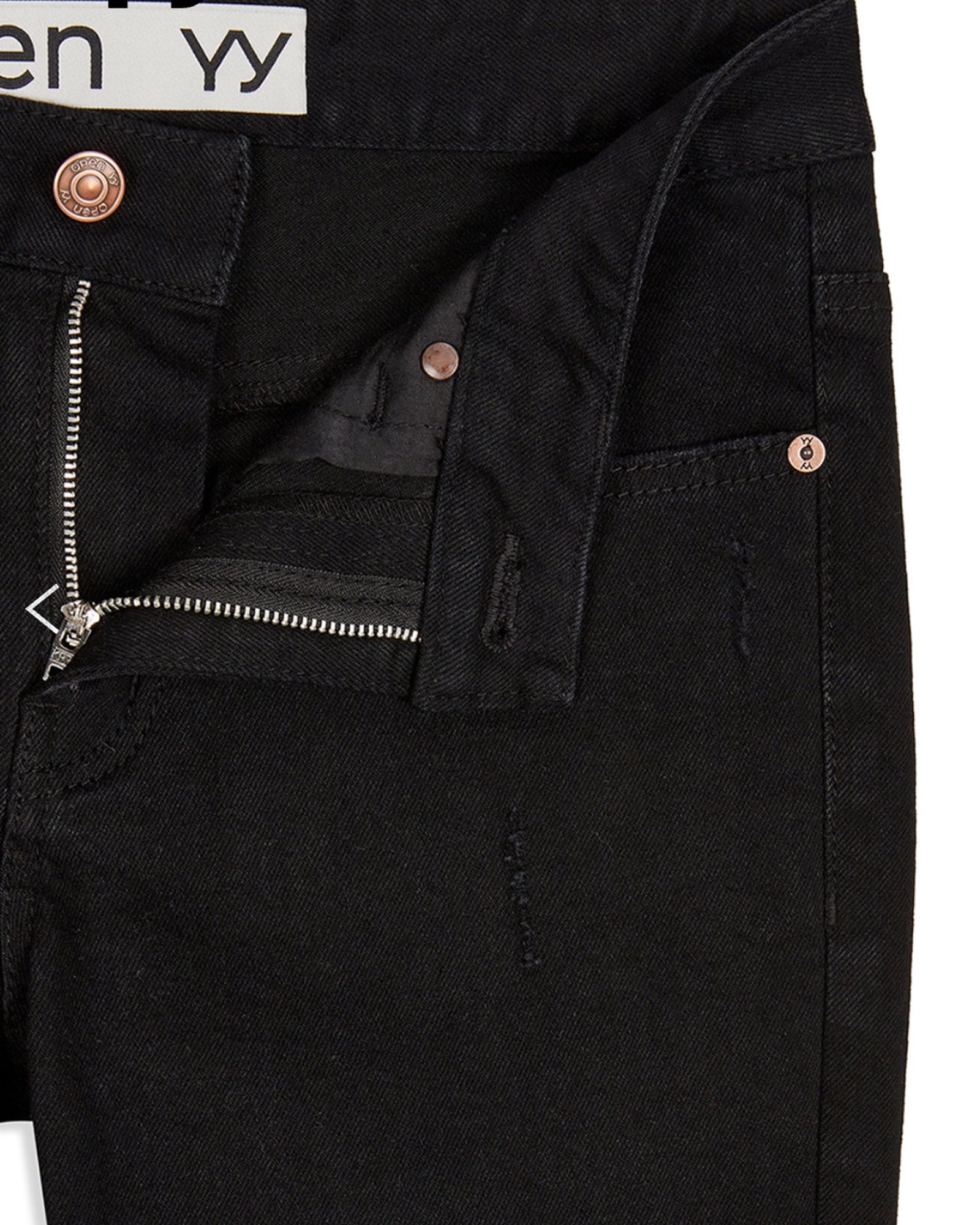 OPEN YY・オープン ワイワイ - デニムパンツ ZIP SLIT SKINNY JEANS / BLACK
