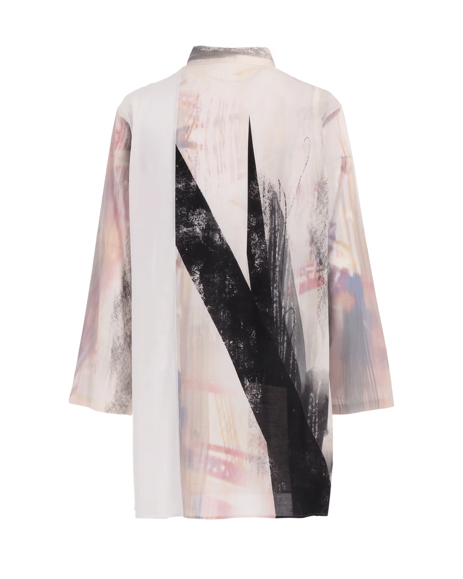 Yohji Yamamoto・Youji Yamamoto -  3 BODY PT DESIGNED COLLAR SHIRT / OFF WHITE/PINK