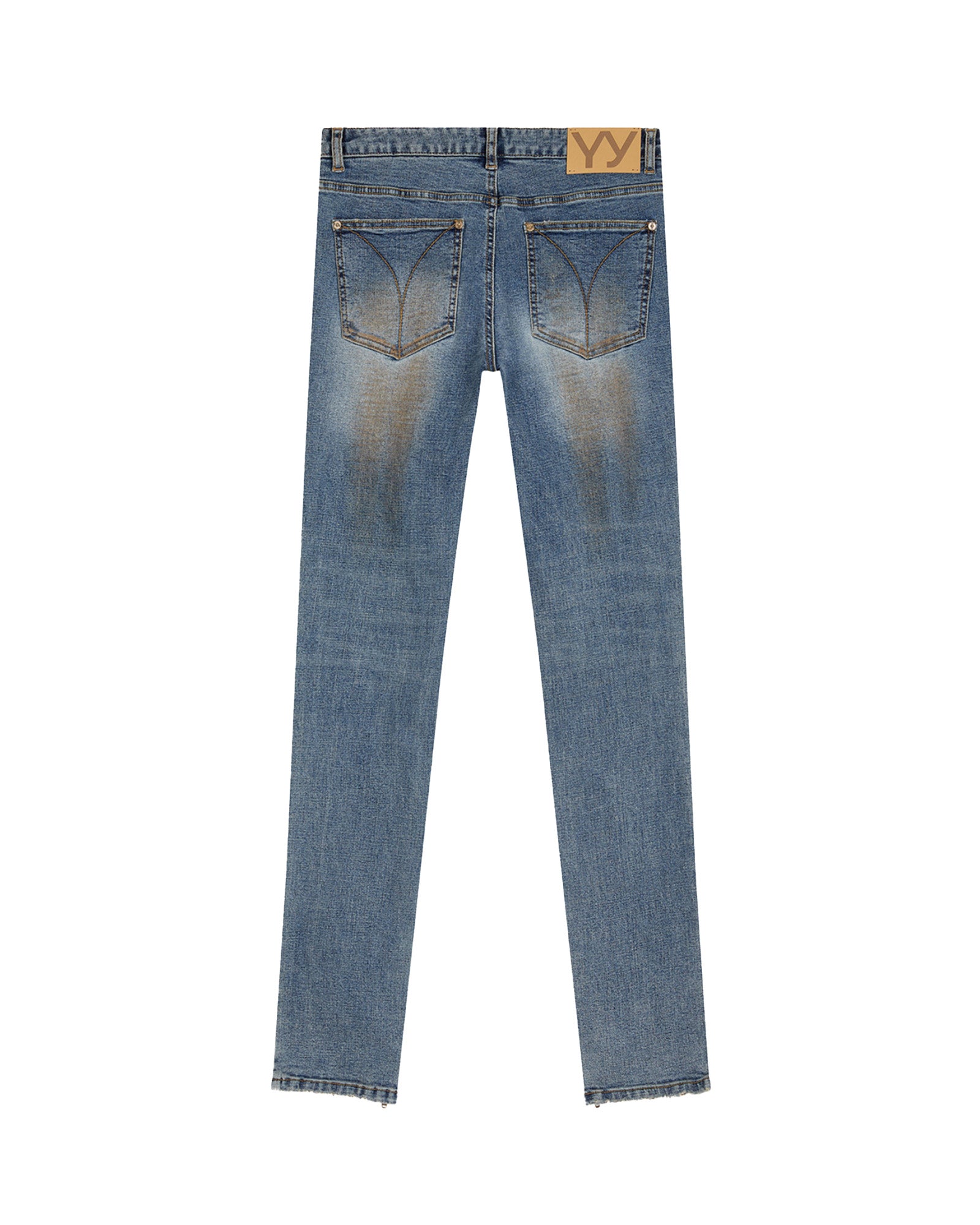 OPEN YY・オープン ワイワイ - デニムパンツ ZIP SLIT SKINNY JEANS / BLUE