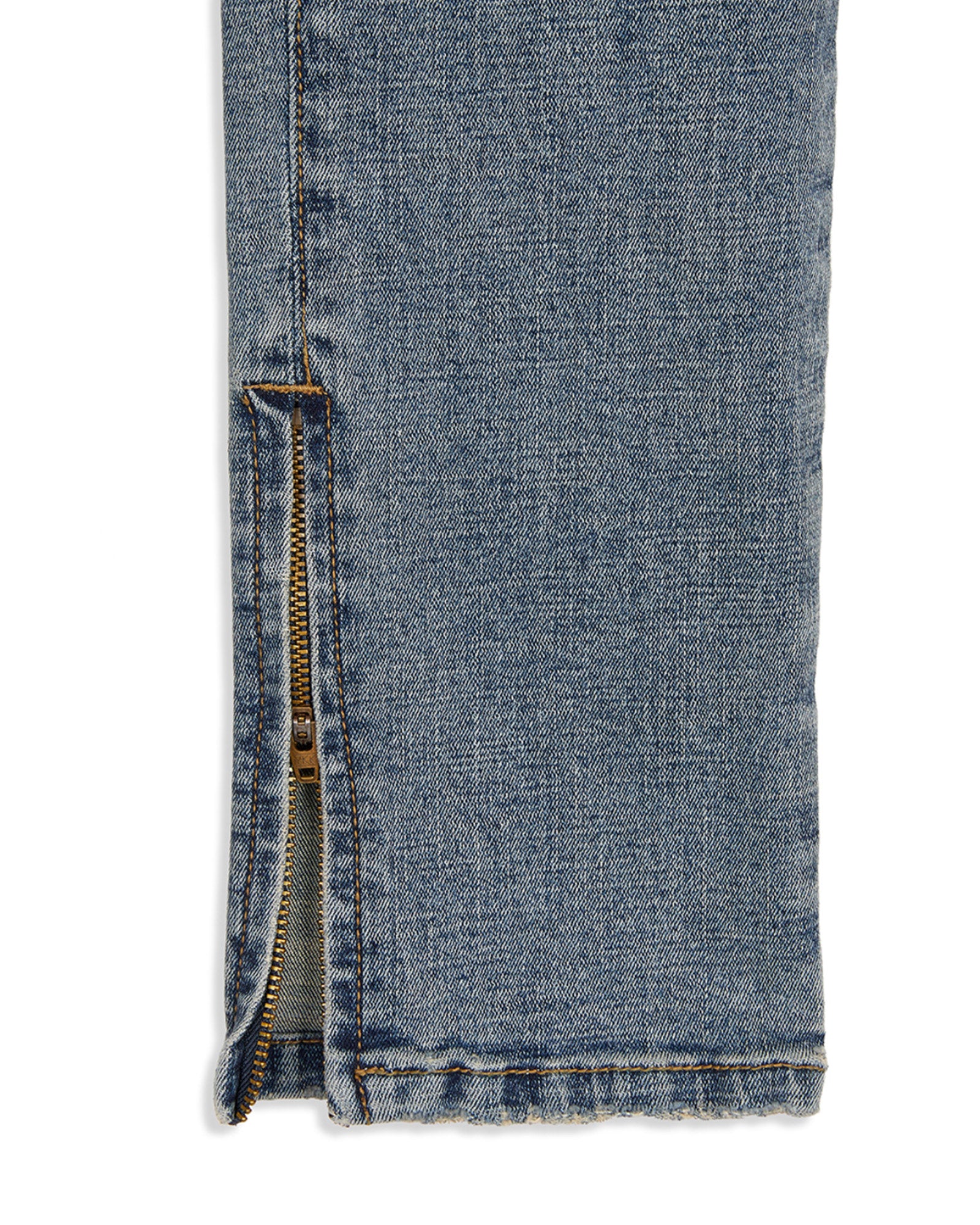 OPEN YY・オープン ワイワイ - デニムパンツ ZIP SLIT SKINNY JEANS / BLUE