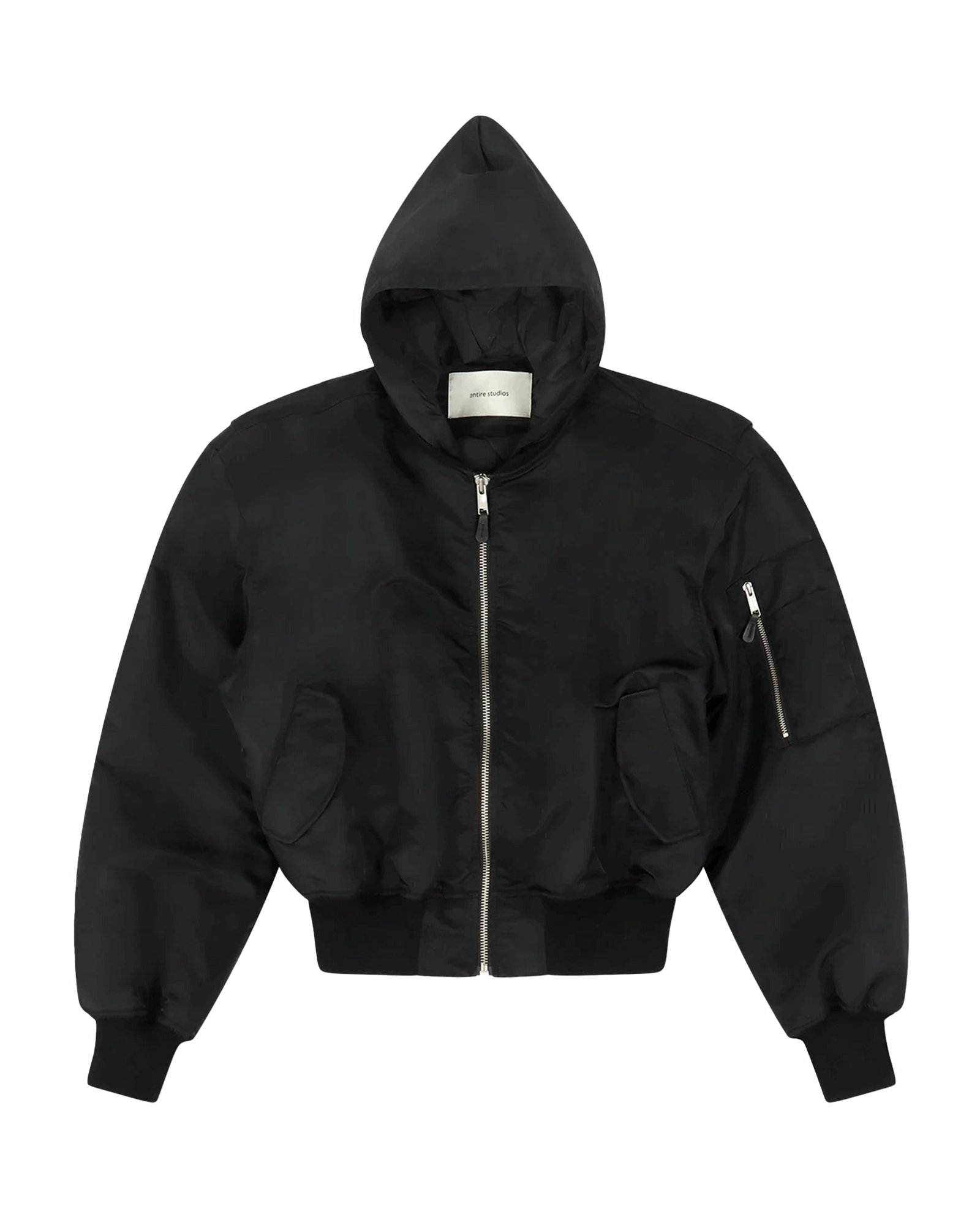 HOODED BROAD BOMBER / OIL