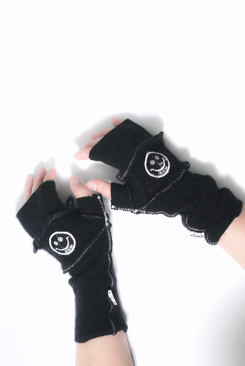 A LOVE MOVEMENT・a love movement -  CASHMERE GLOVES 5 / BLACK