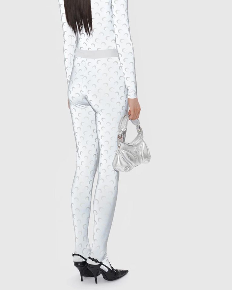 Marine Serre・marine cell -  AOM REFLECTIVE JERSEY LEGGINGS / SILVER