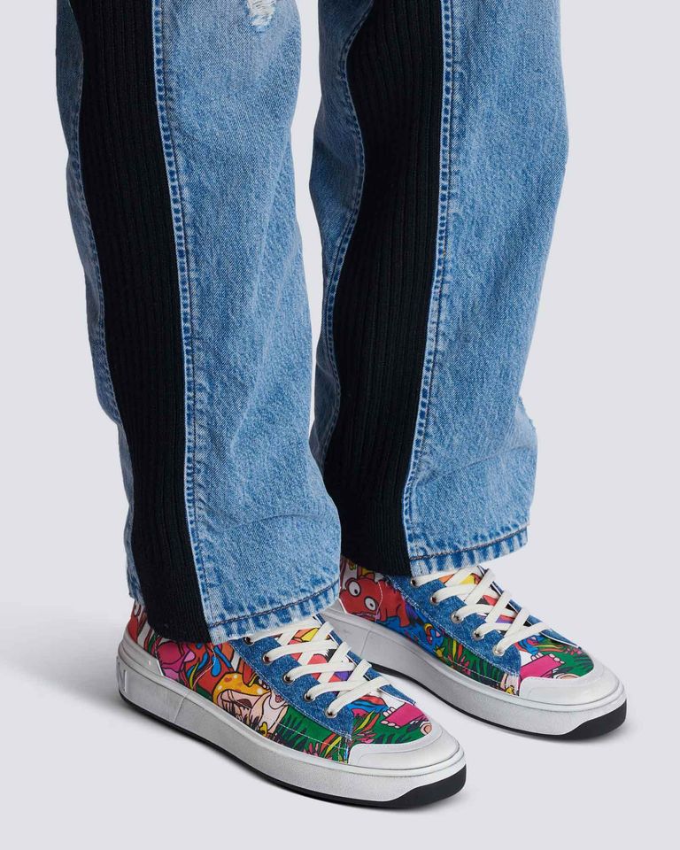 BALMAIN・バルマン - ハイカットスニーカー BALMAIN LION KING-B-COURT HIGH TOP / MULTI