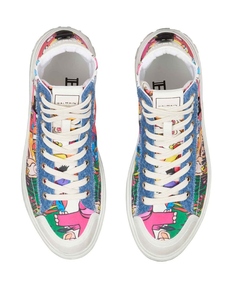 BALMAIN・バルマン - ハイカットスニーカー BALMAIN LION KING-B-COURT HIGH TOP / MULTI