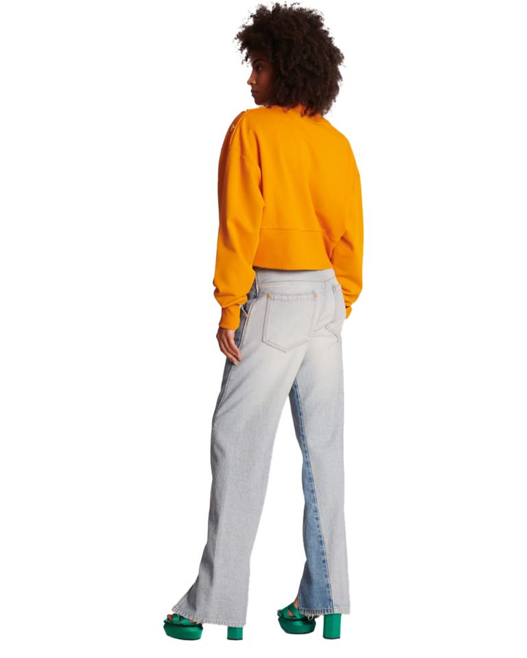 BALMAIN・バルマン - スウェット BALMAIN PRINT SHORT SWEAT / ORANGE